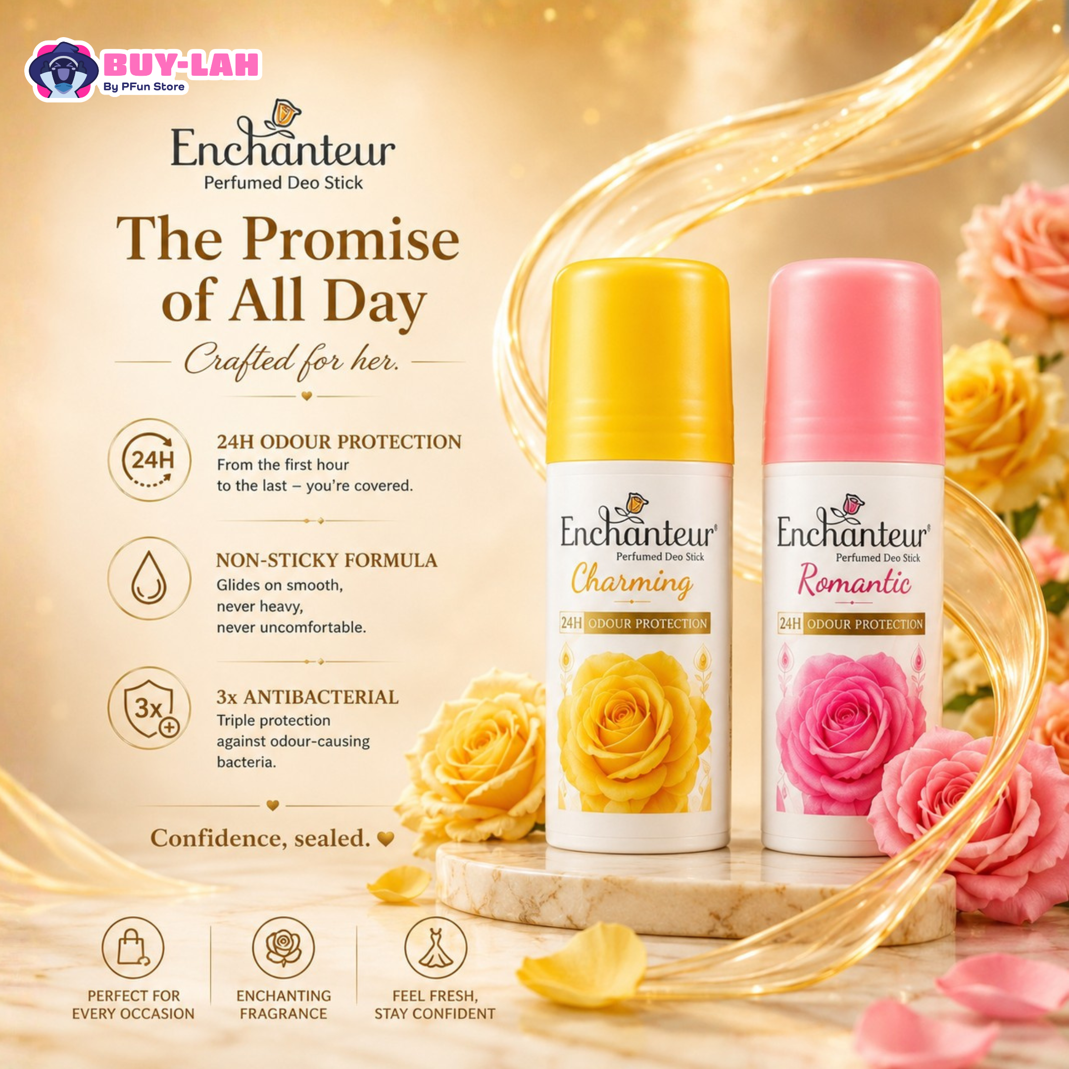 Enchanteur Perfumed Deo Stick Series | 2 for RM9.90 