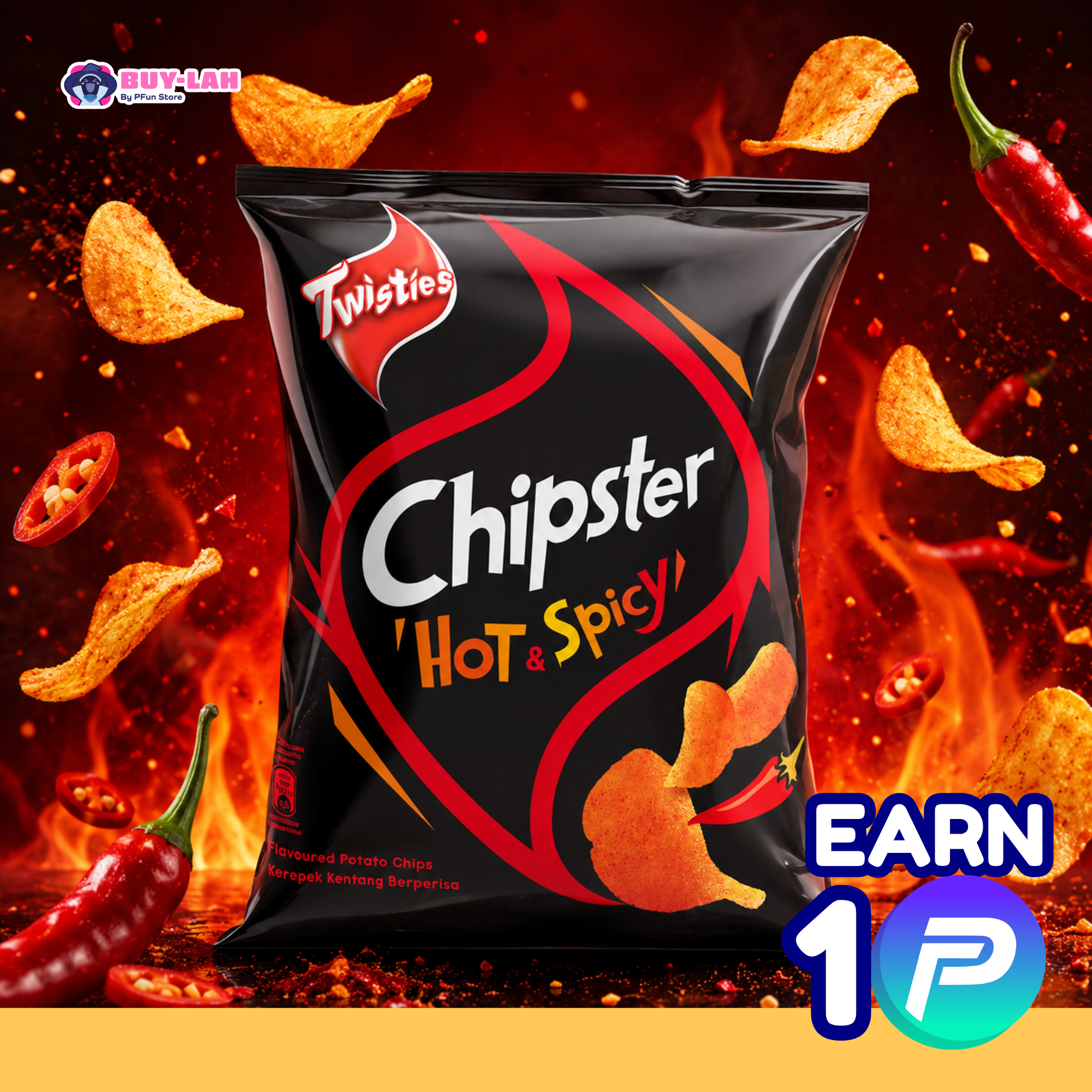 Twisties Chipster 60g — Hot & Spicy
