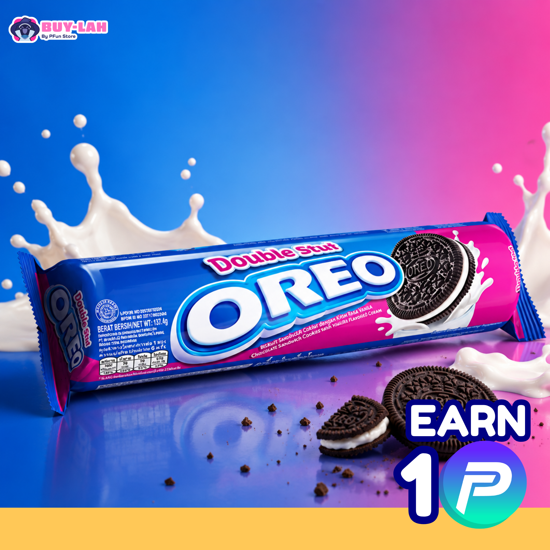 Oreo Double Stuf Sandwich Cookies 110.4g