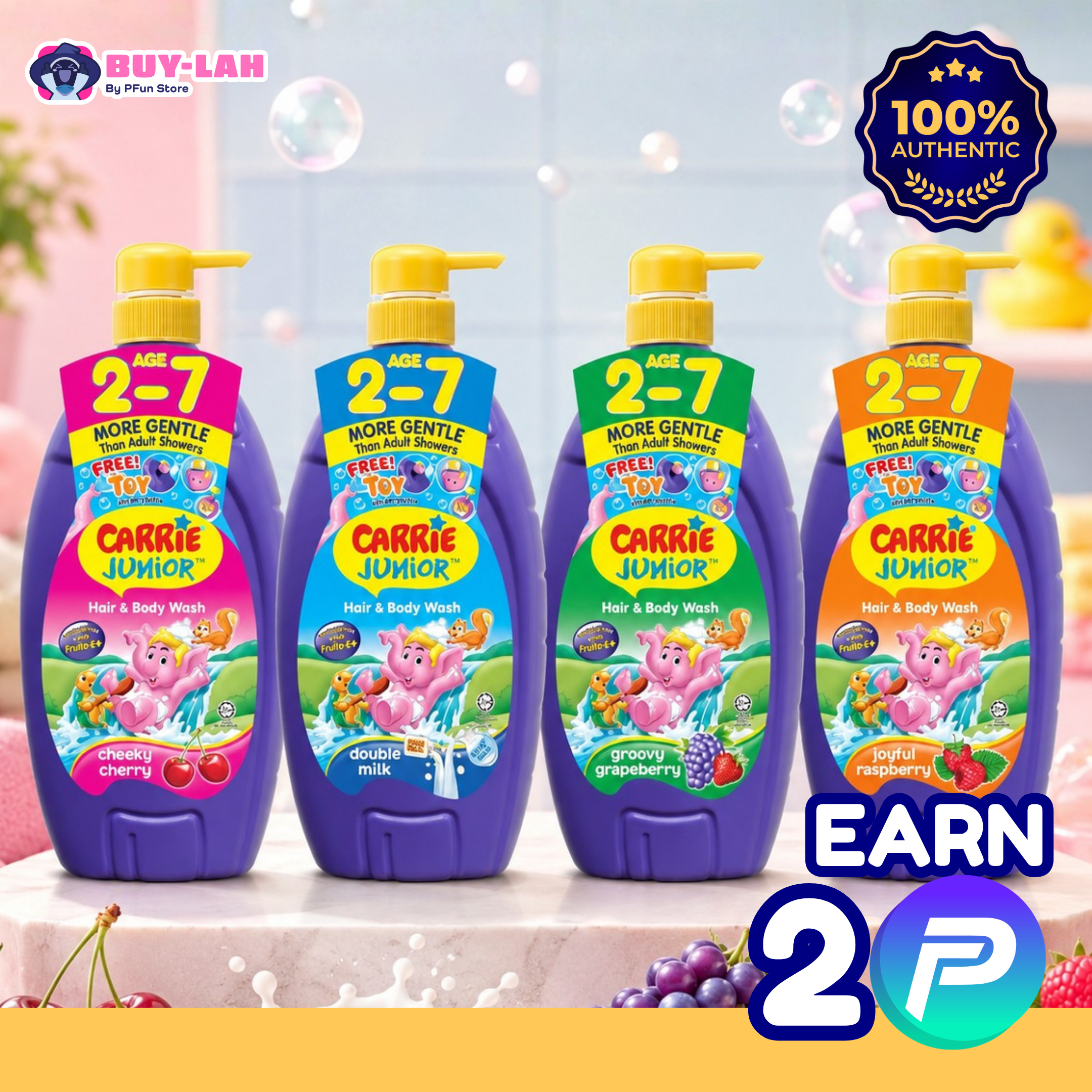 Carrie Junior Baby Hair & Body Wash — Family Value (1000g)