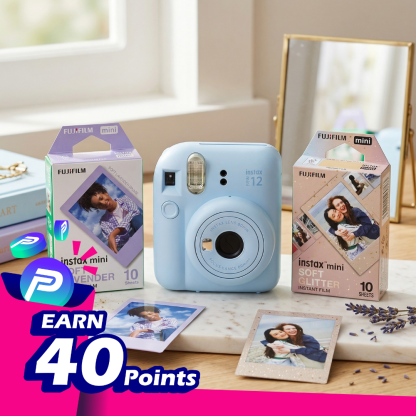 Fujifilm Instax Mini 12 Bundle | Easy-to-Use Instant Camera + 2 Film Packs