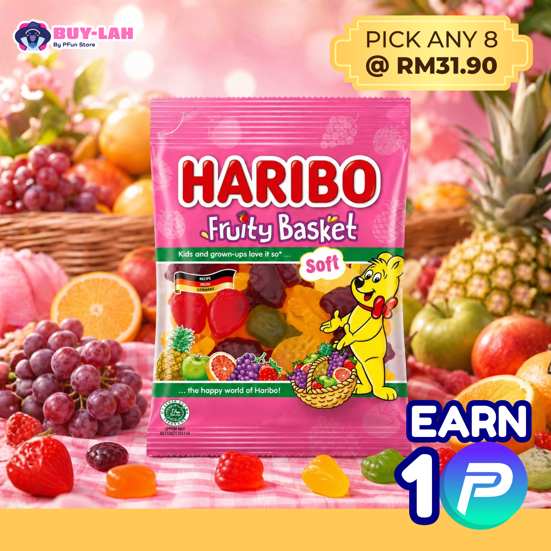  HARIBO Fruity Basket Gummy Candy — Fruity Mix