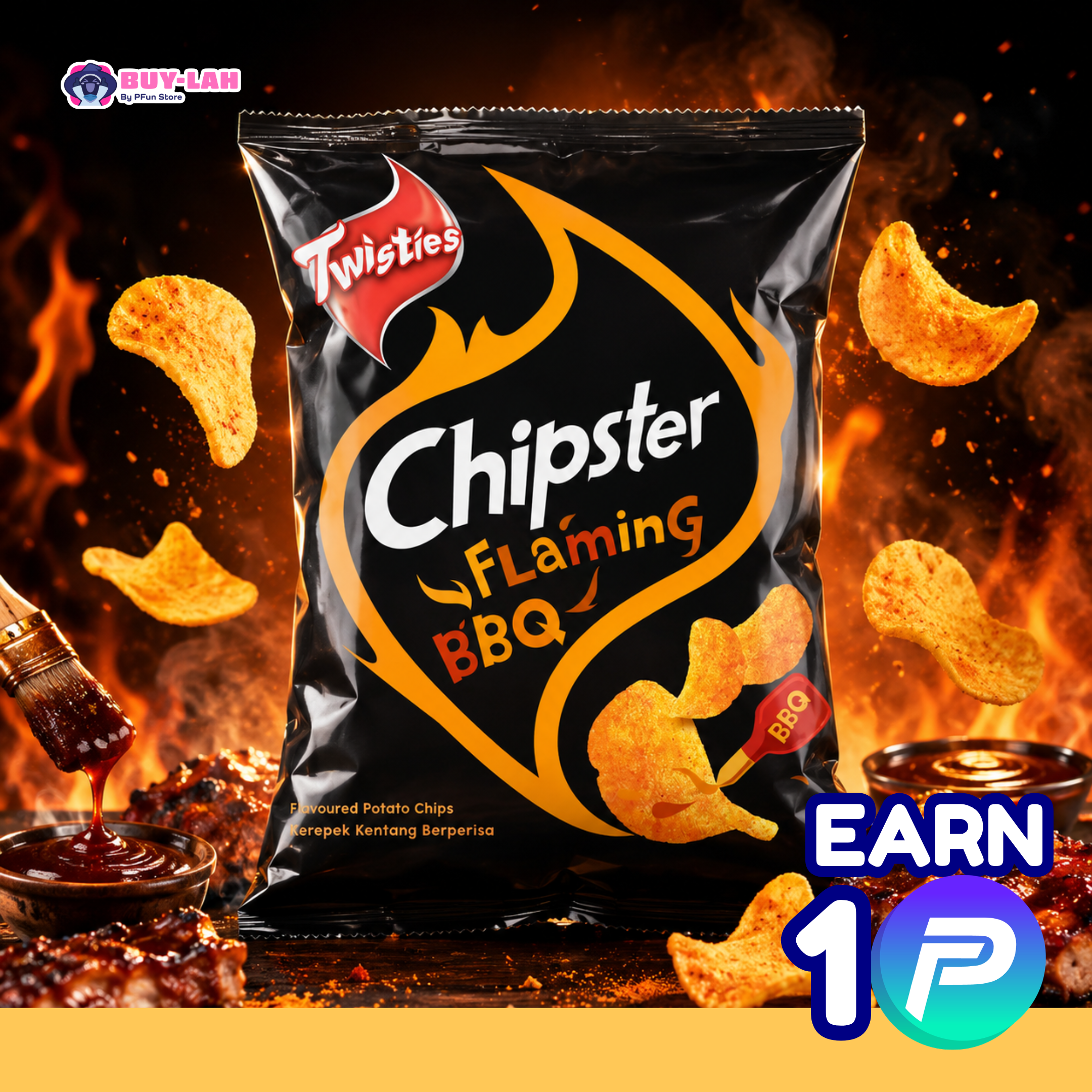  Twisties Chipster 60g — Flamin' BBQ