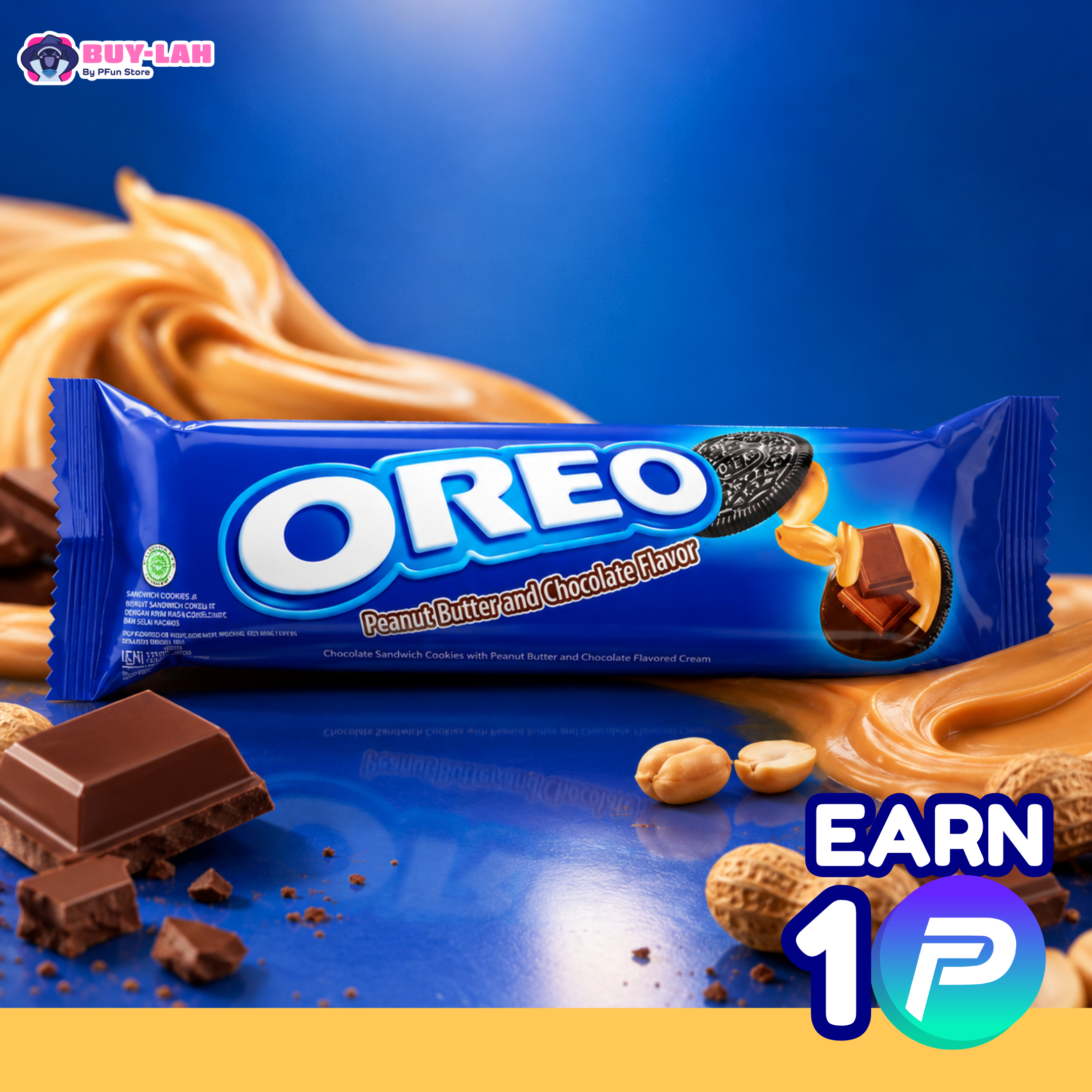 Oreo Peanut Butter Sandwich Cookies 110.4g