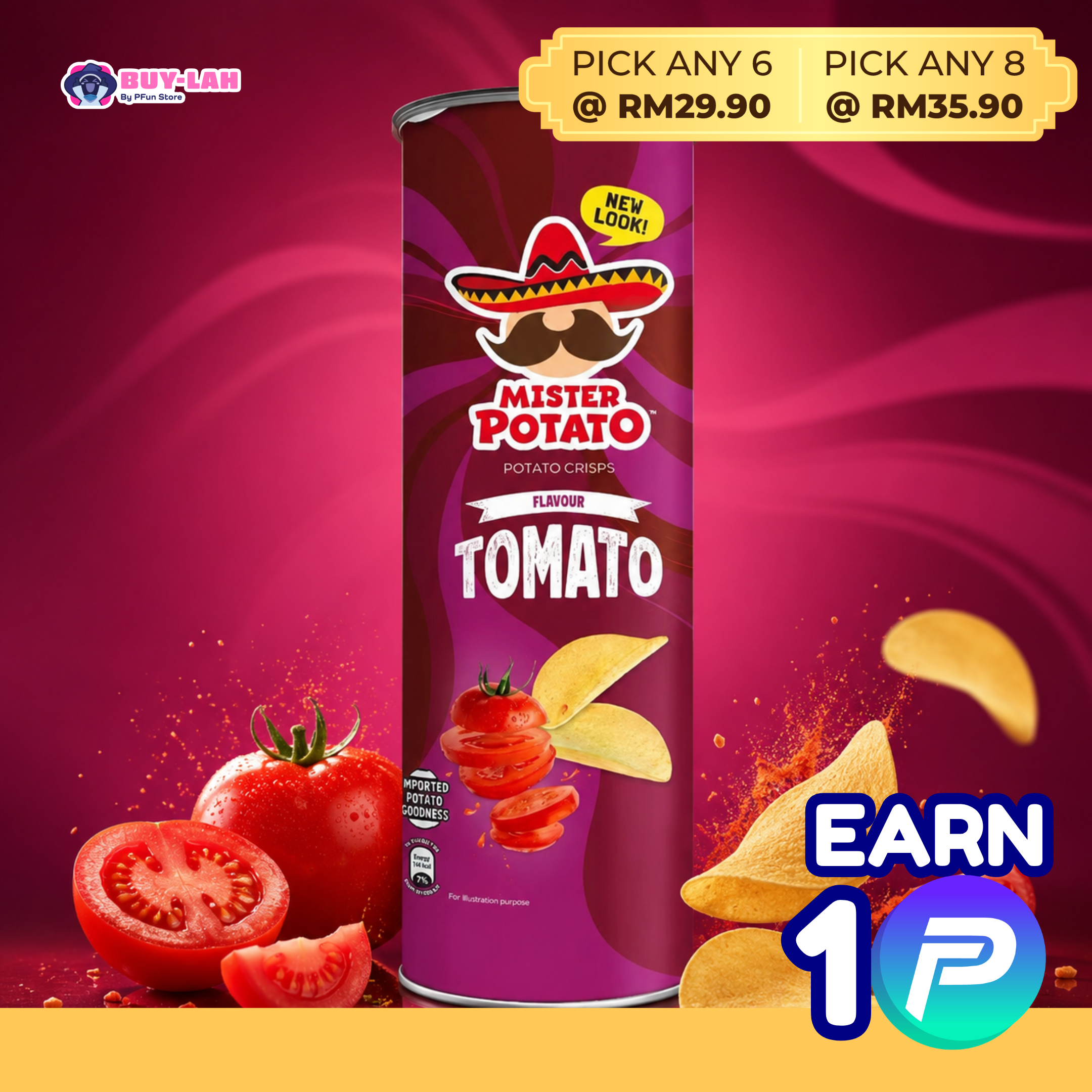  Mister Potato Crisps 125g — Tomato