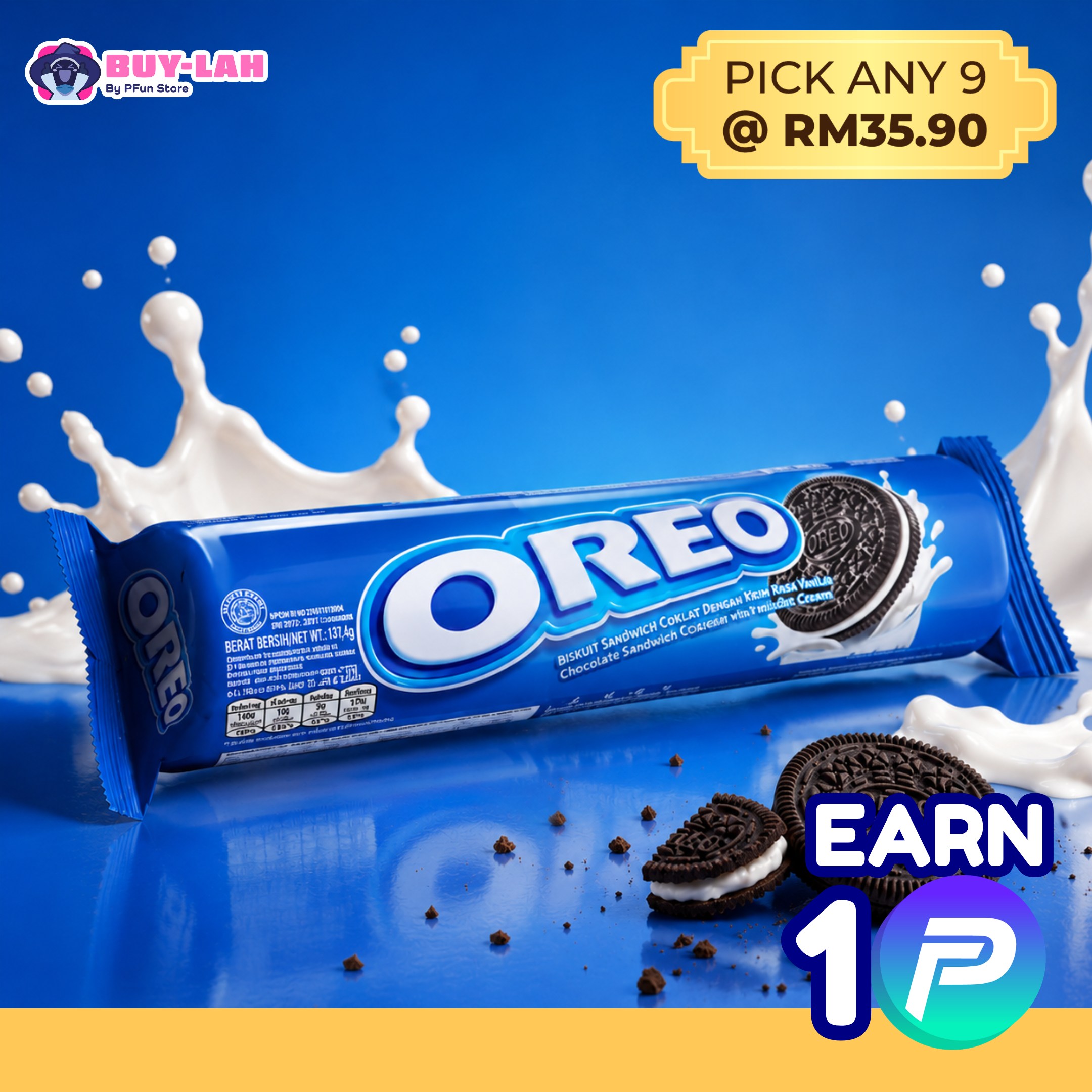 Oreo Original Sandwich Cookies 110.4g