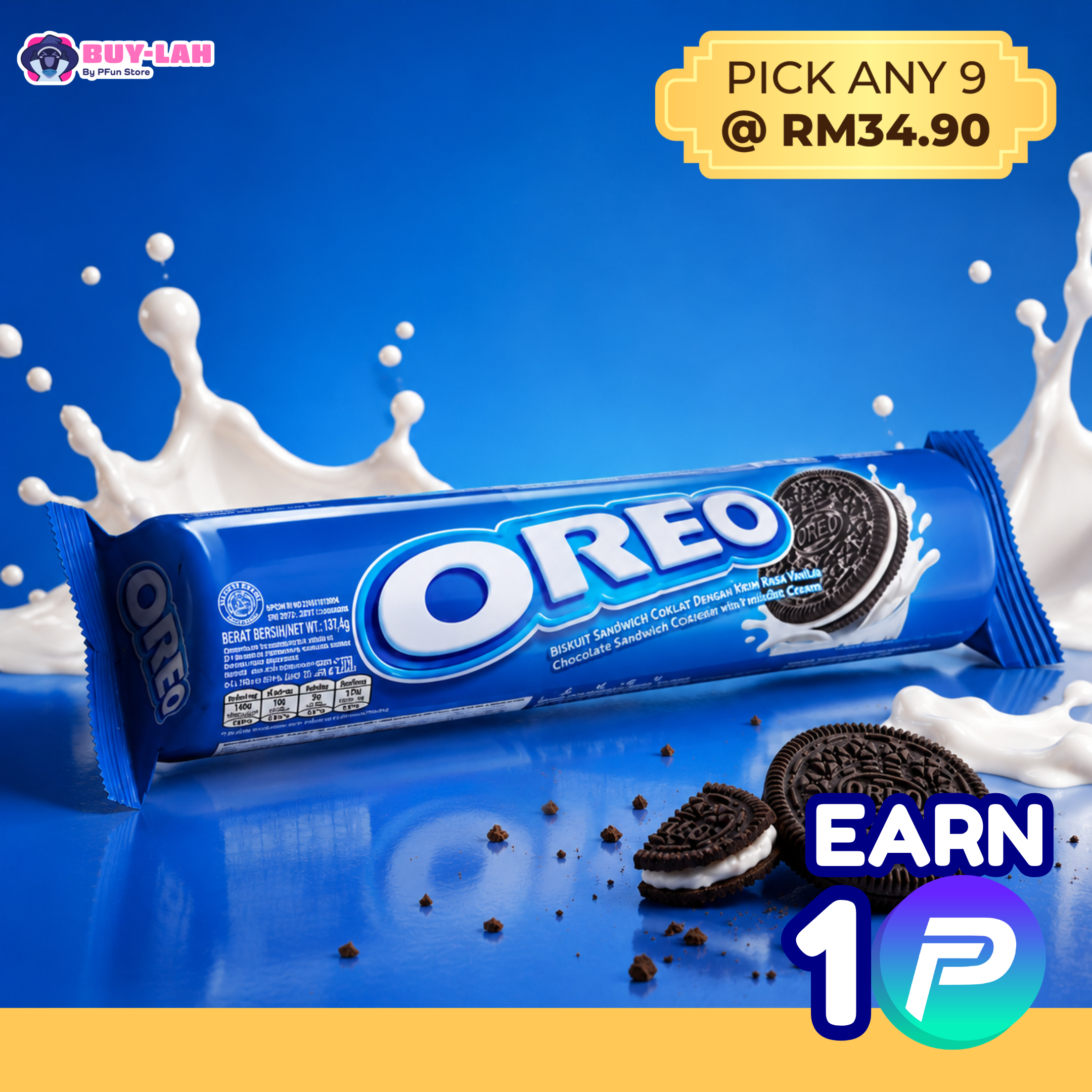 Oreo Original Sandwich Cookies 110.4g