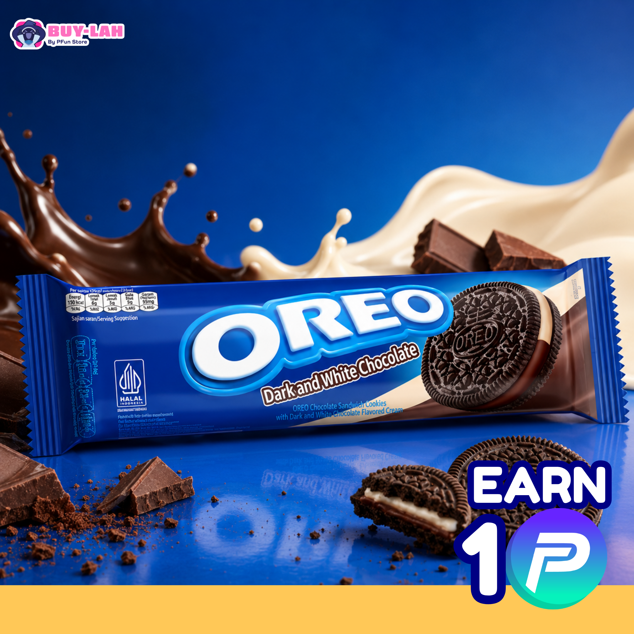  Oreo Dark & White Chocolate Sandwich Cookies 110.4g
