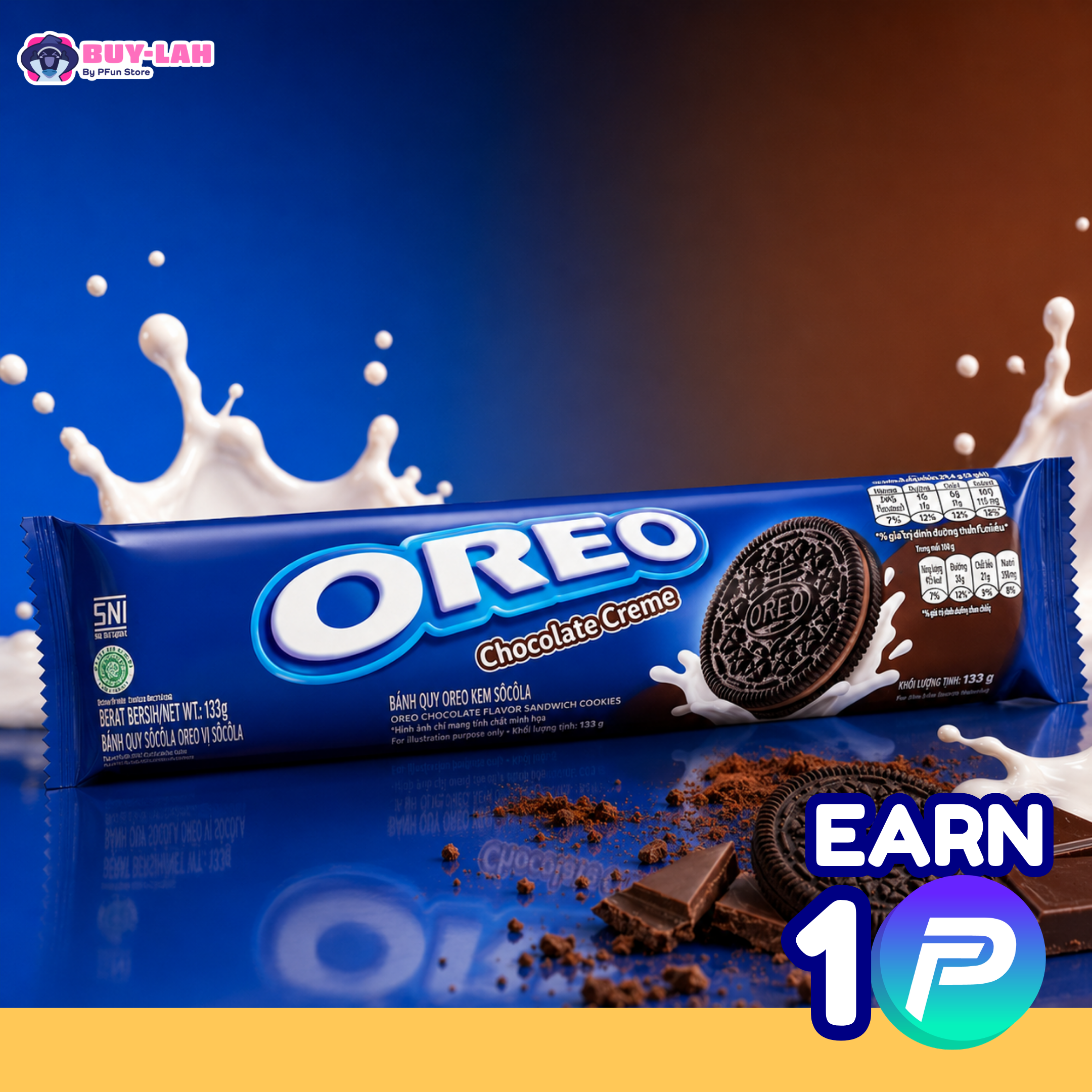 Oreo Chocolate Creme Sandwich Cookies 110.4g