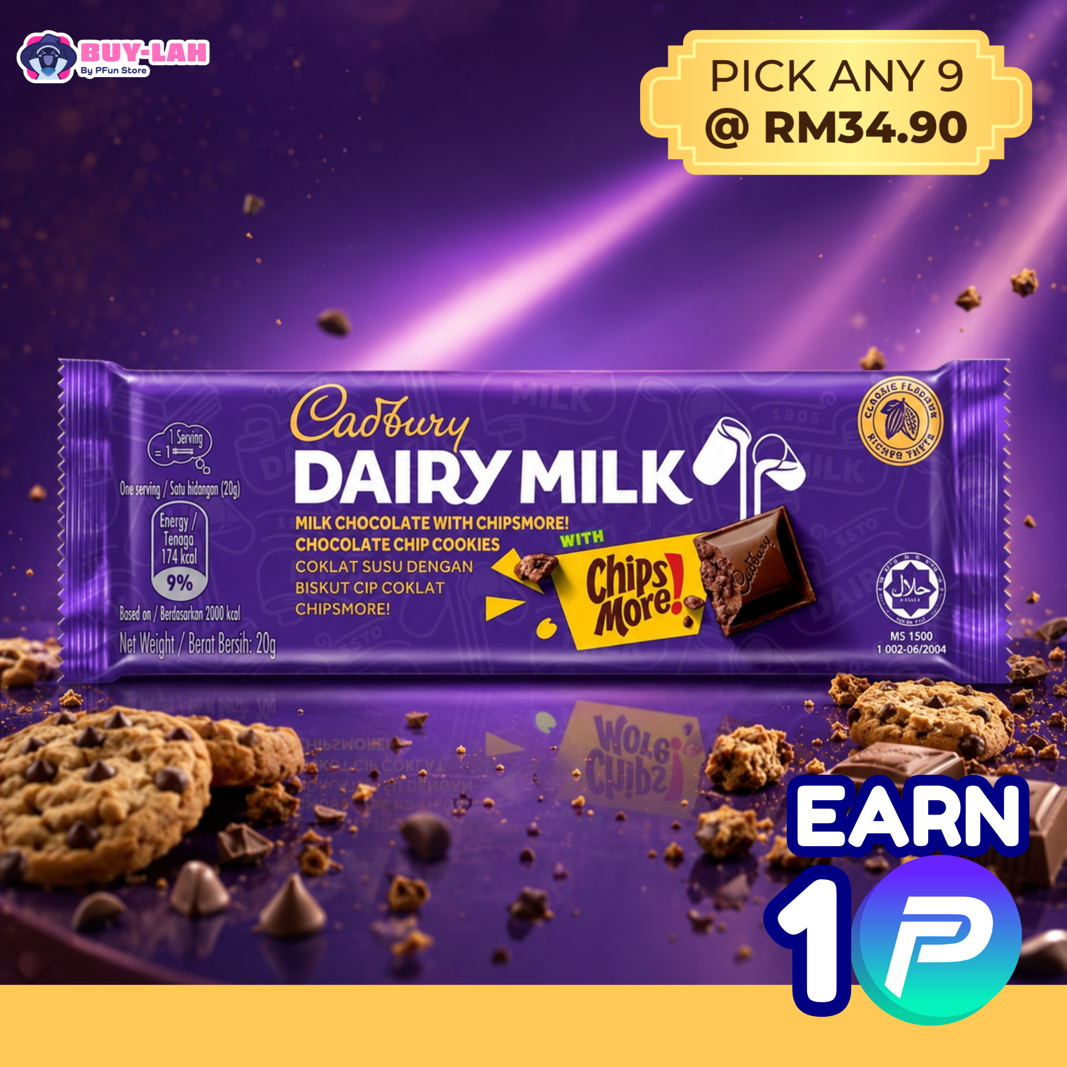 Cadbury Dairy Milk 34g — Chipsmore