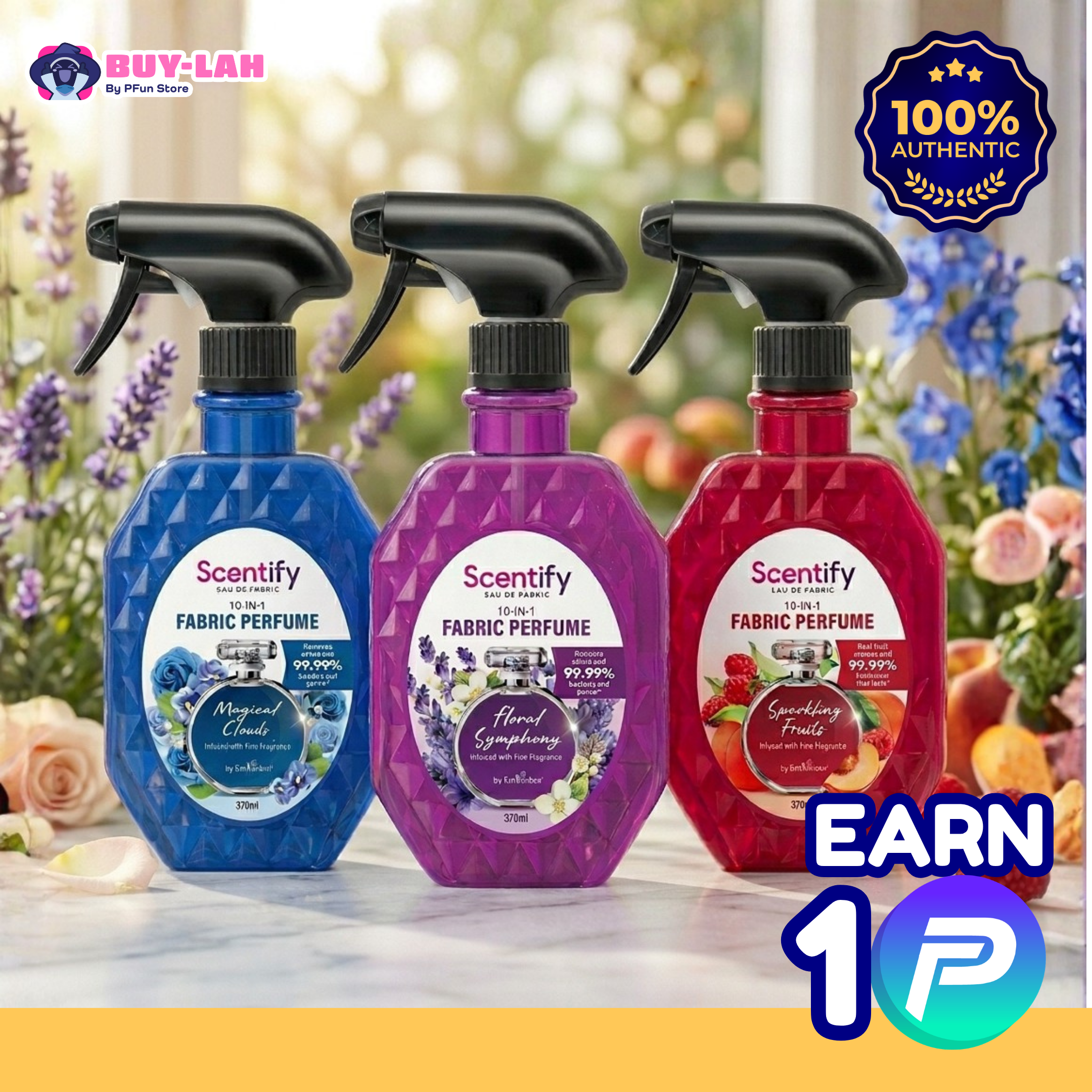 Scentify by Enchanteur 10-in-1 Eau De Fabric Perfume 370ml