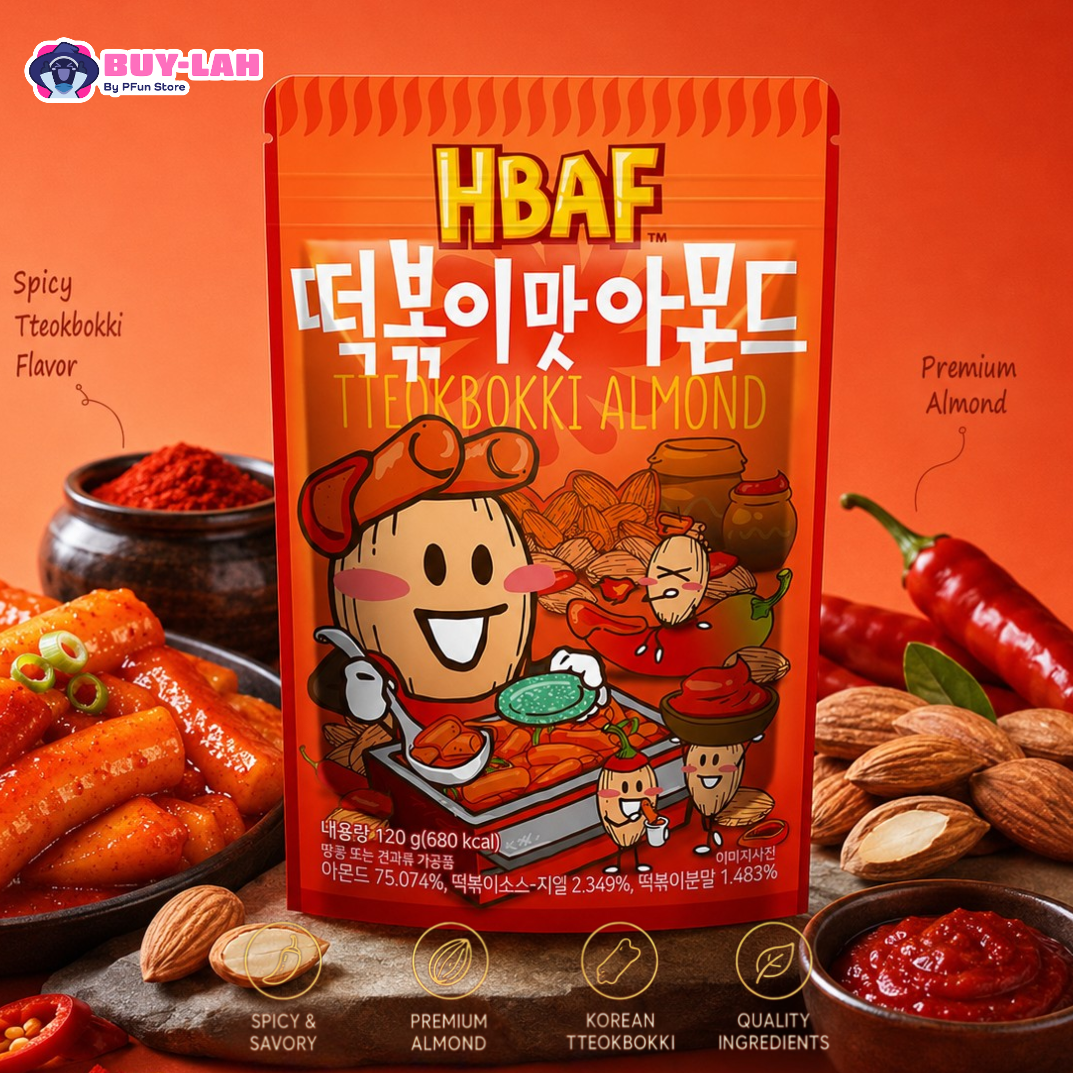 HBAF Tteokbokki Almond (120g)