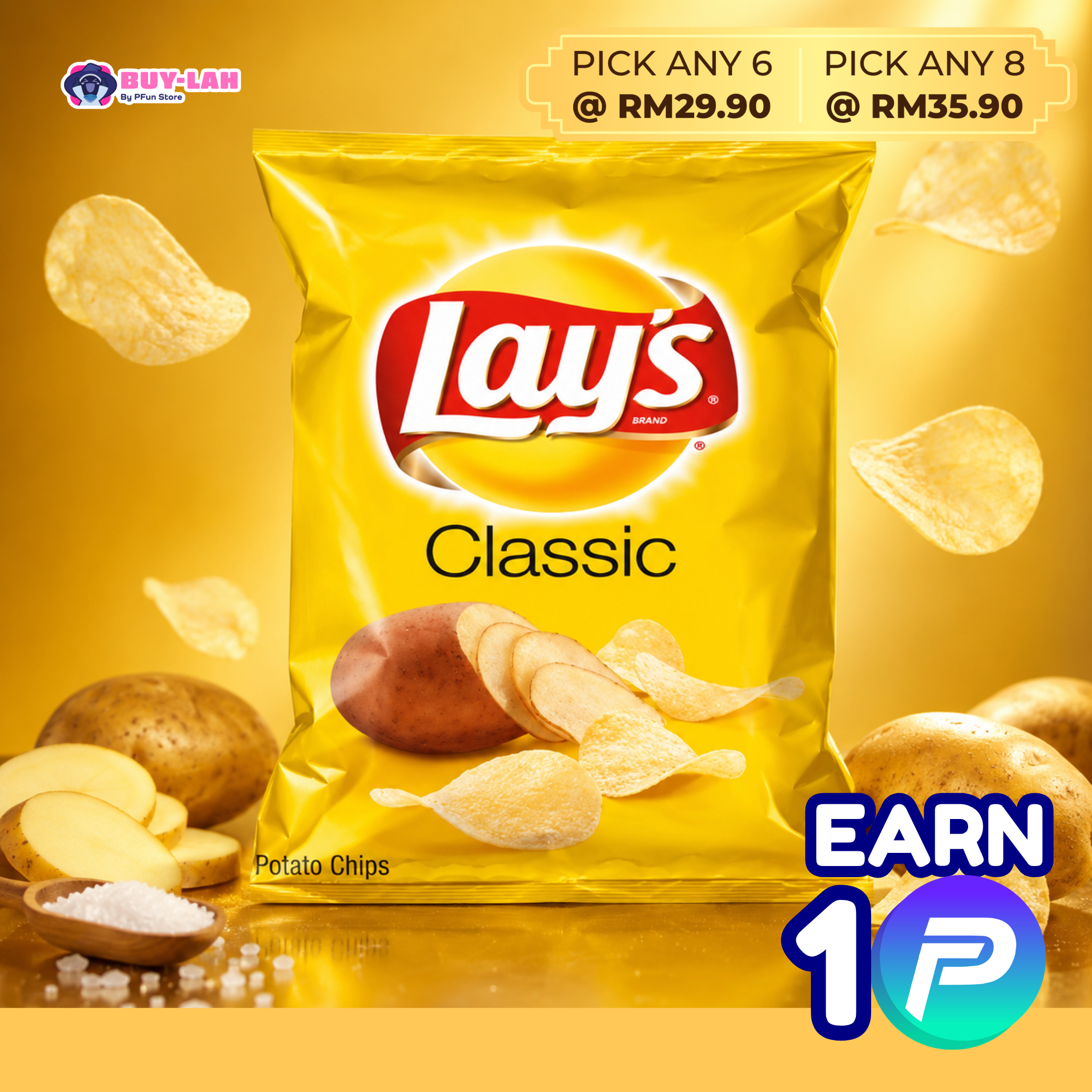 Lay's Classic Potato Chips 50g