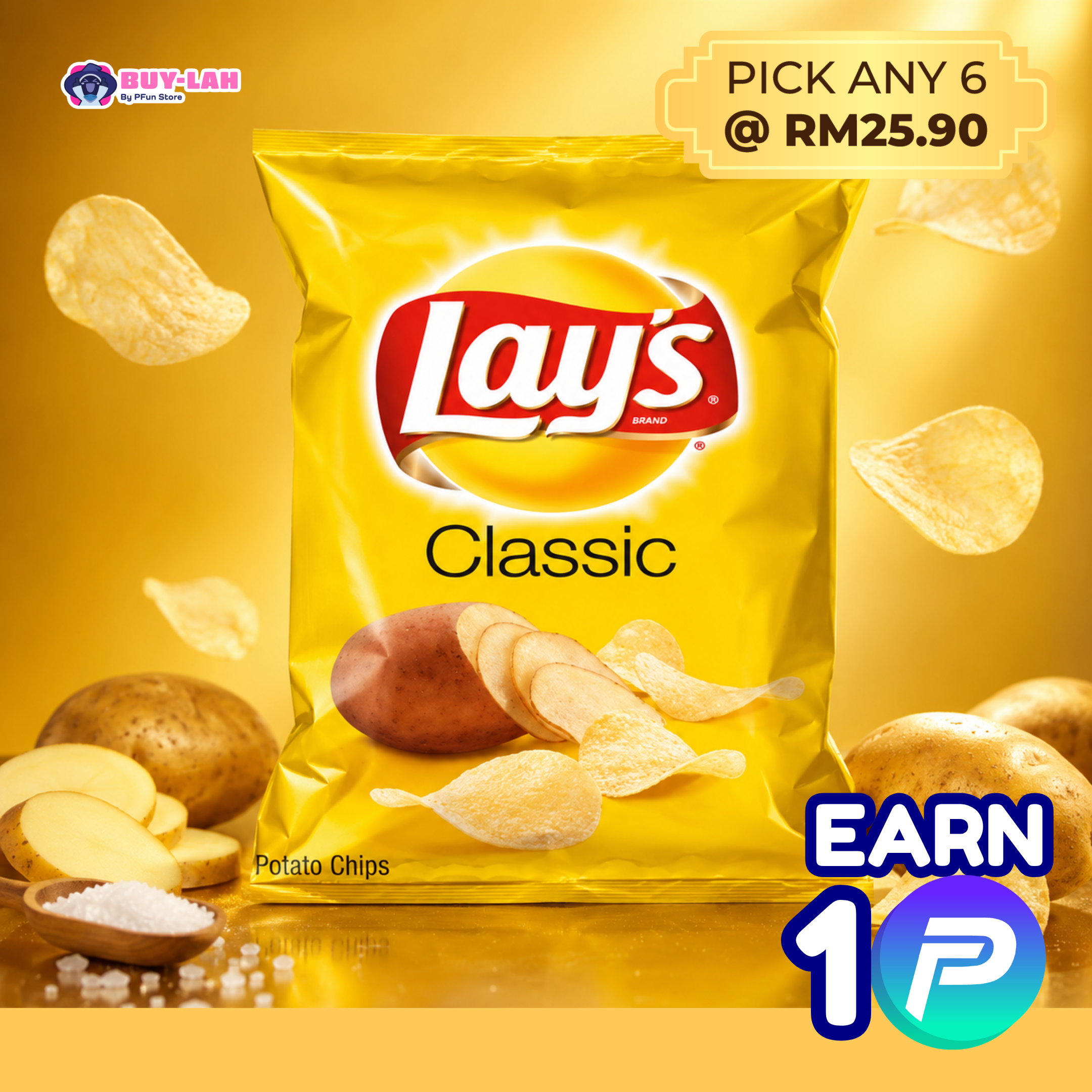 Lay's Classic Potato Chips 50g