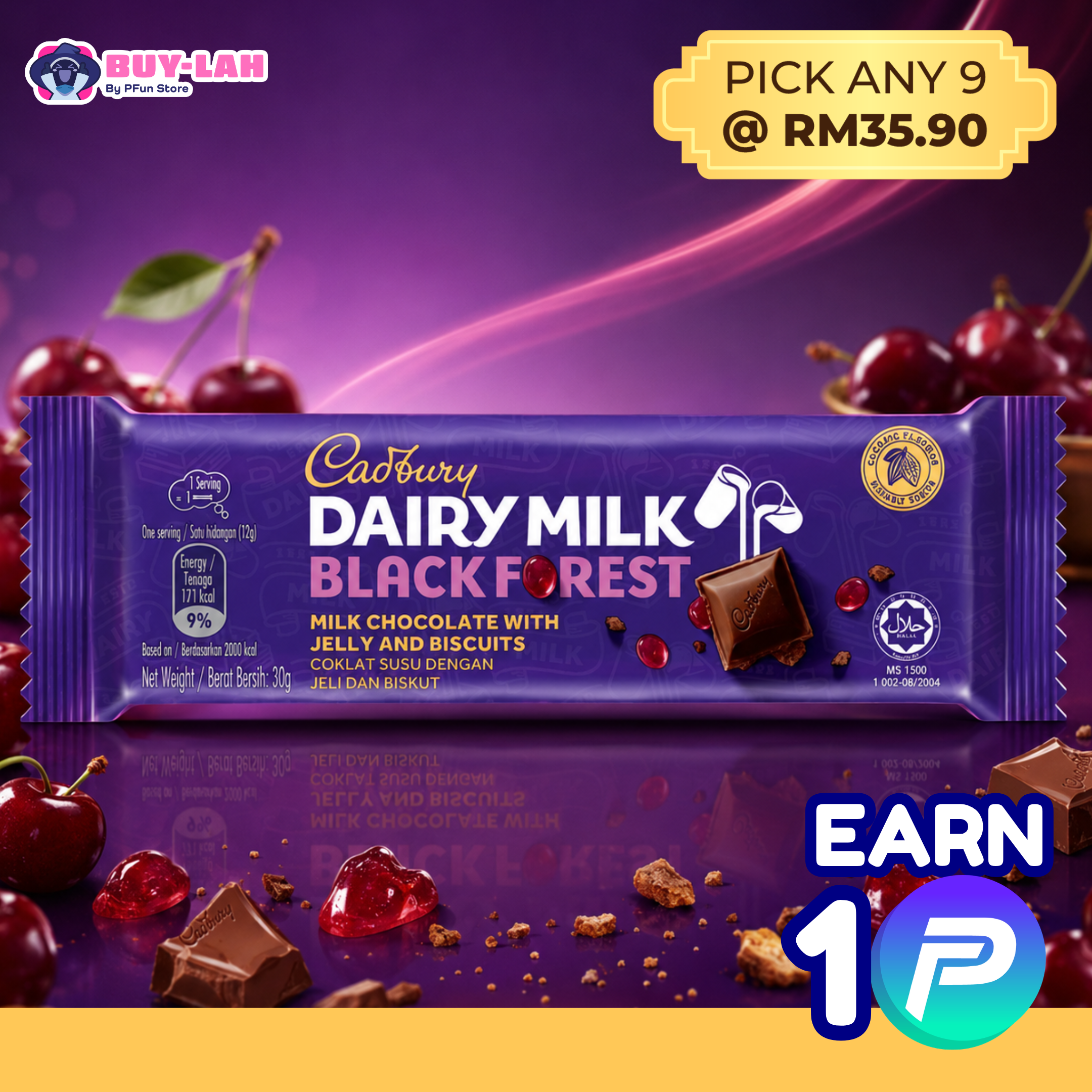 Cadbury Dairy Milk 34g — Black Forest