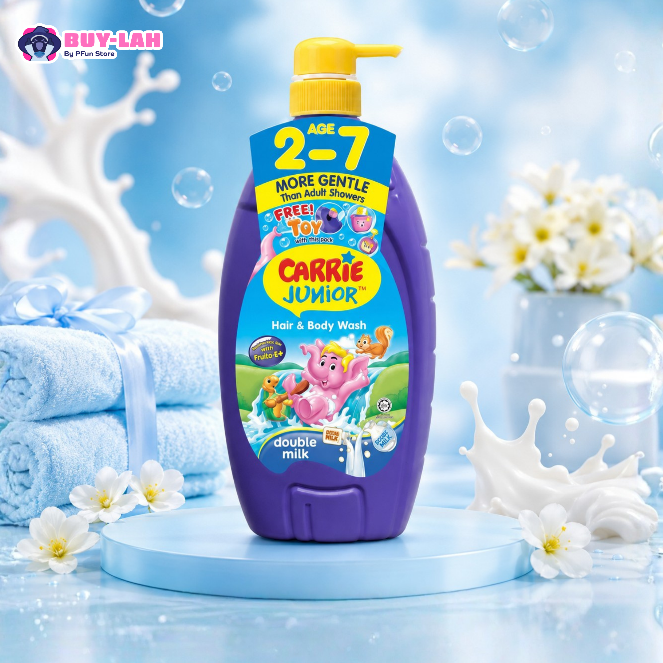Carrie Junior Gentle Care Duo Set – 100g Big Bottle + 90g Travel Size