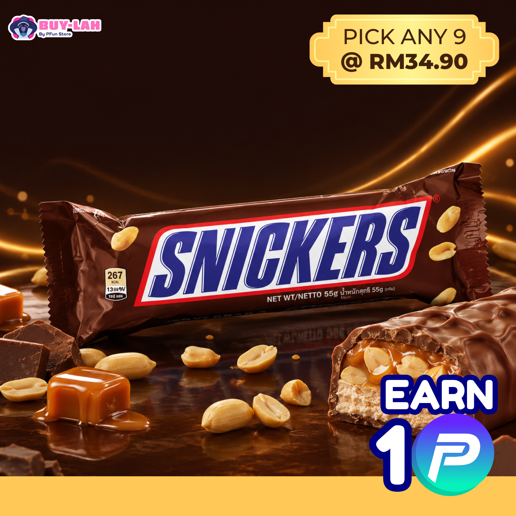  Snickers Chocolate Bar 51g