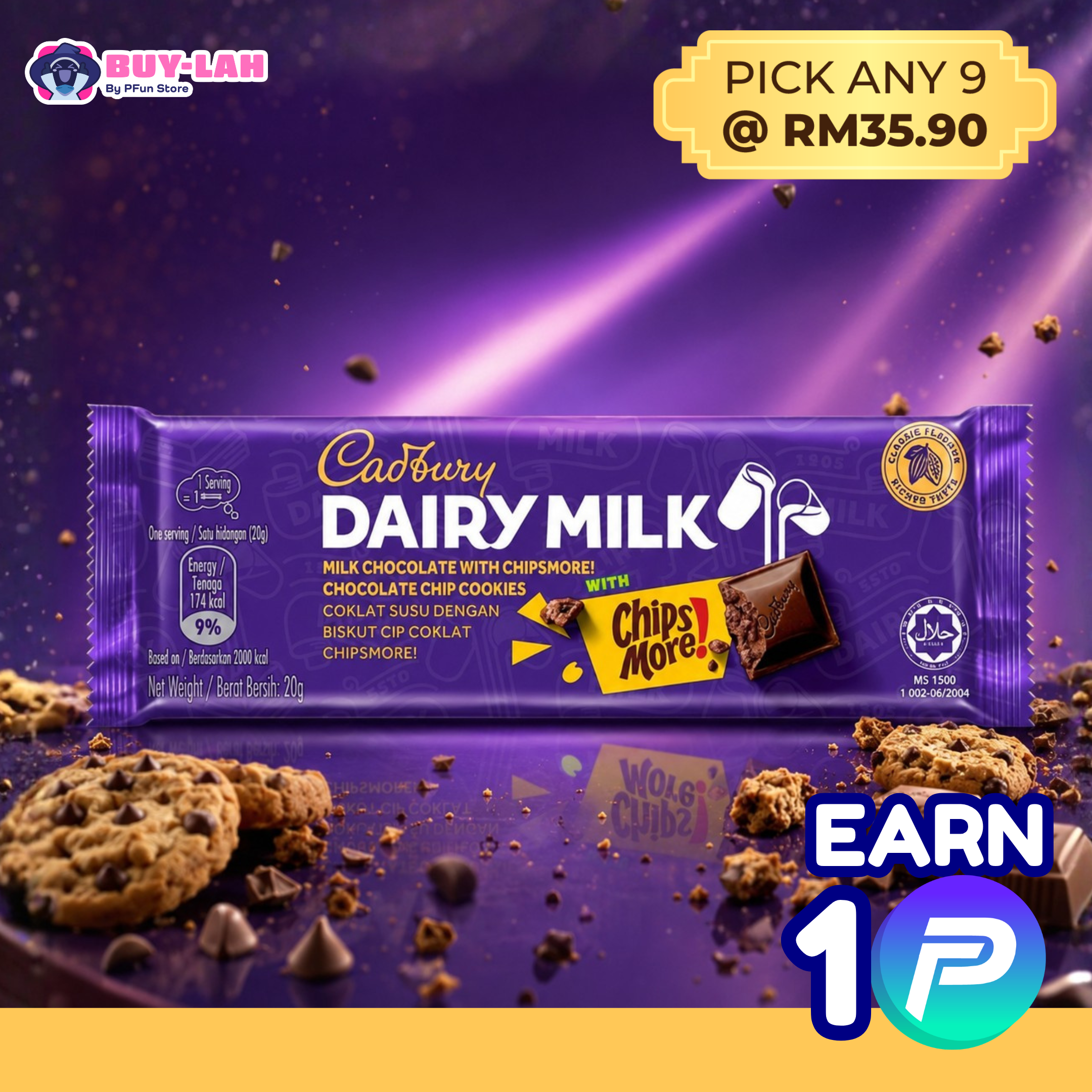 Cadbury Dairy Milk 34g — Chipsmore