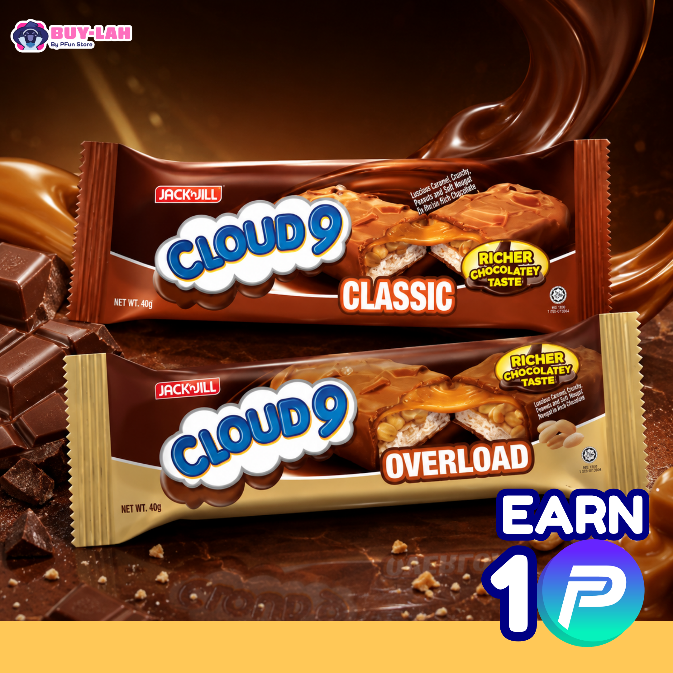 Cloud 9 Chocolate Bar — Classic & Overload (Twin Pack)