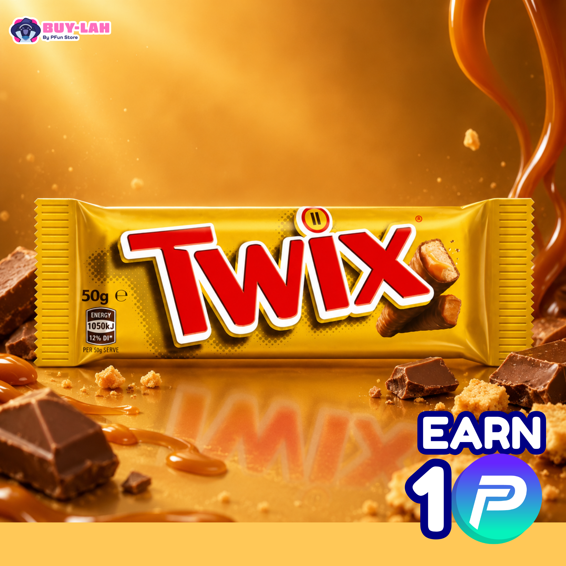  Twix Caramel Chocolate Bar 50g