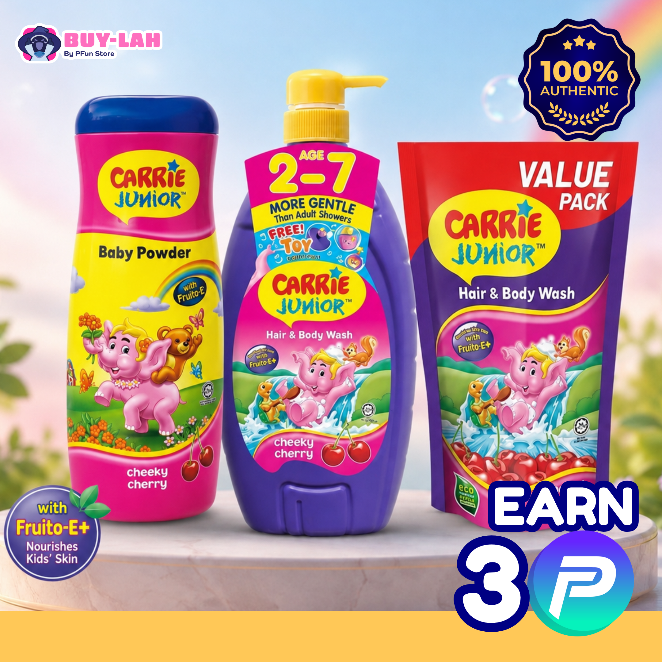Carrie Junior Cheeky Cherry Kids Care Bundle