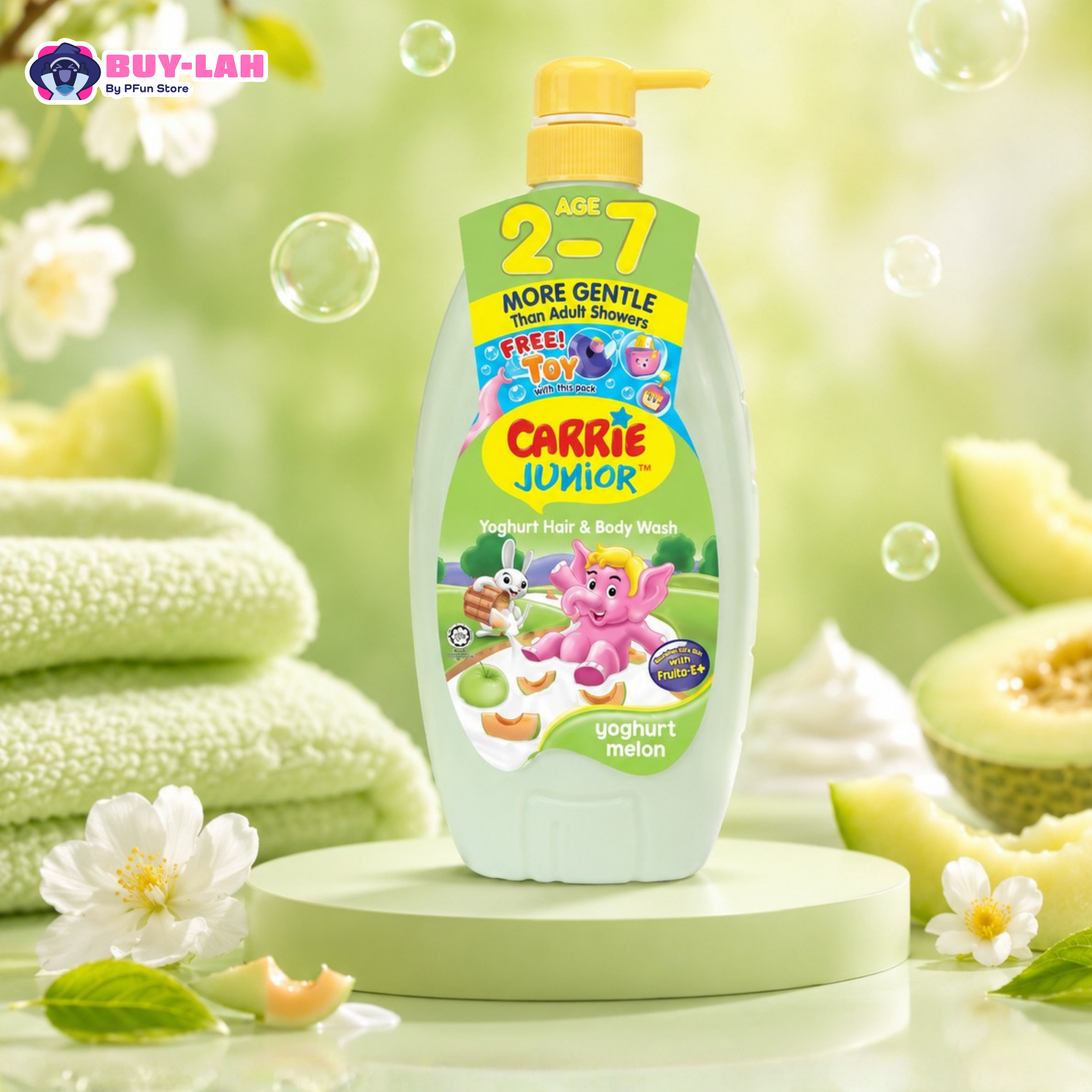 Carrie Junior Yoghurt Hair & Body Wash — Family Value (1000g)