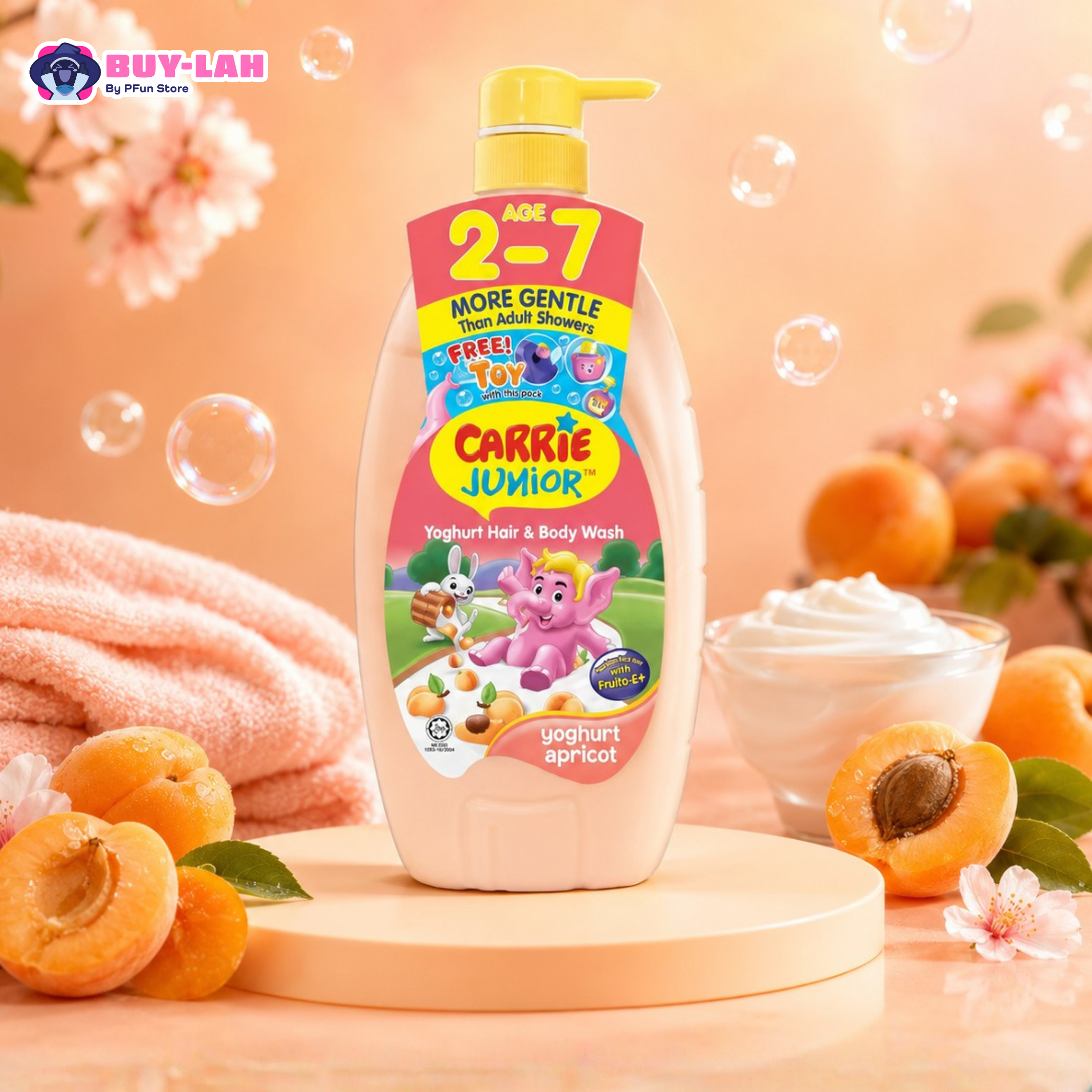 Carrie Junior Yoghurt Hair & Body Wash — Family Value (1000g)