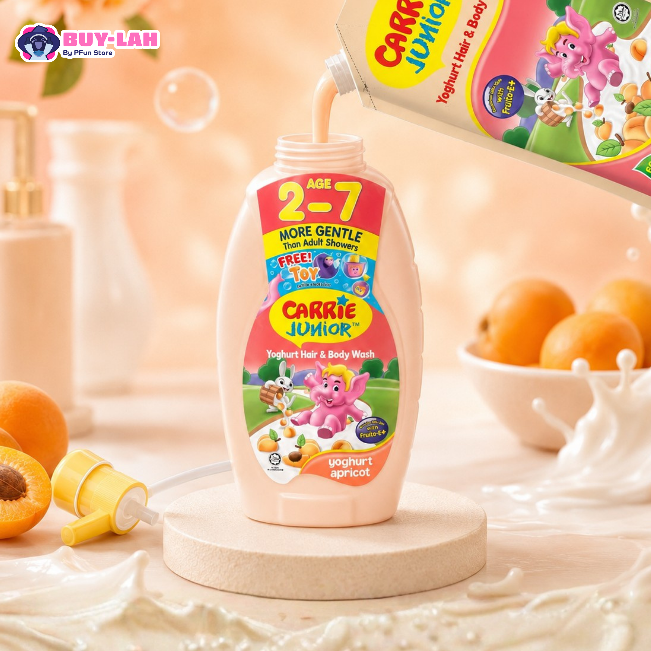 Carrie Junior Yoghurt Hair & Body Wash — Eco Pack Refill Pouch (475g)
