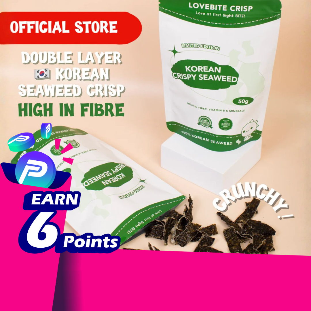 LoveBite Crisp Freeze dried Korean Crispy Seaweed ❤️ [50G] 