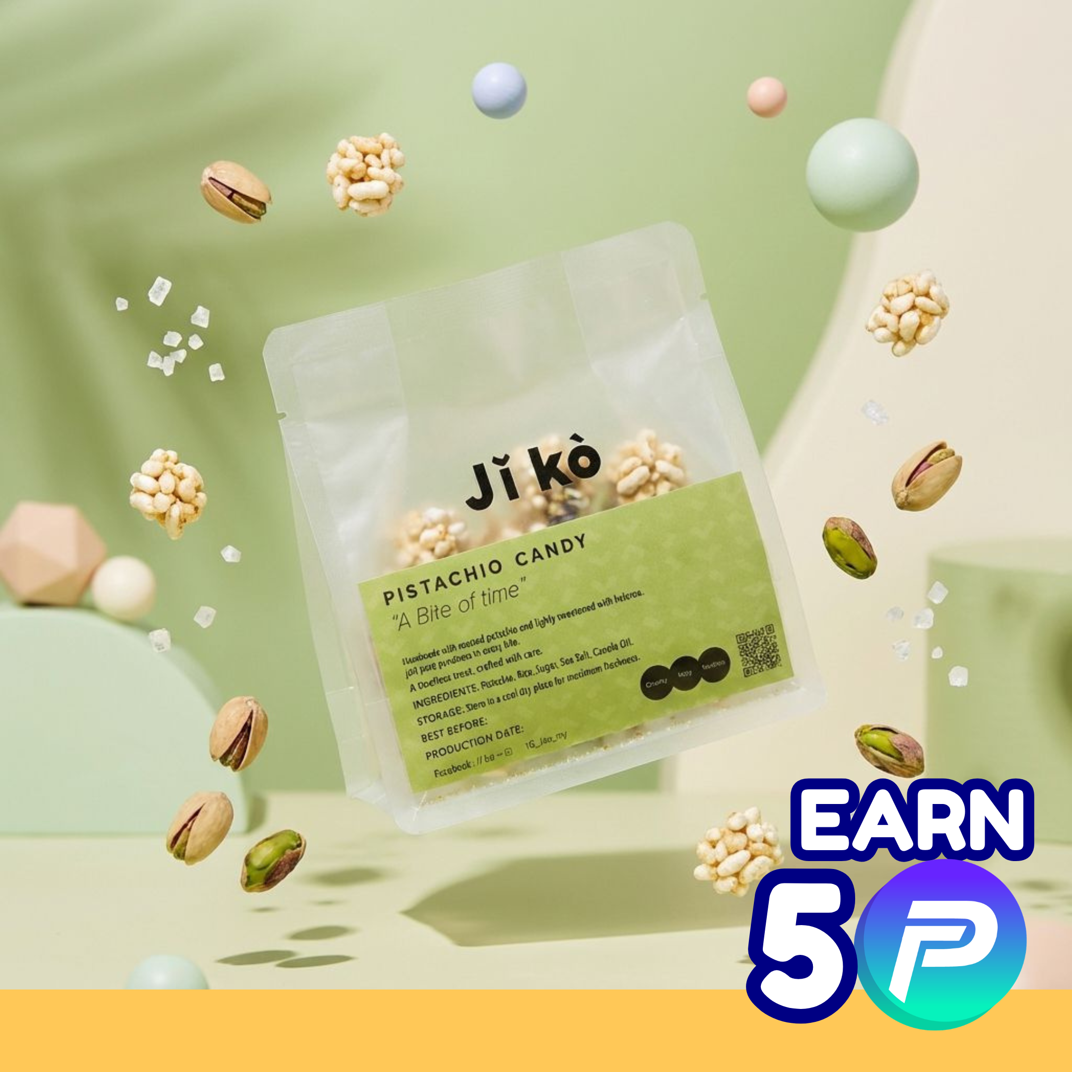 Jǐ kò Pistachio Cracker - Handmade・Wholesome・Healthy 