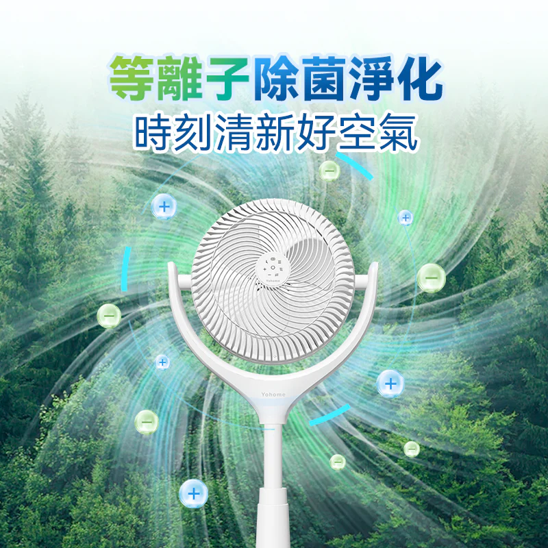 Japan Yohome 5D Dual-Blade Smart Air Circulation Fan PRO｜Voice Control & Air Purifying