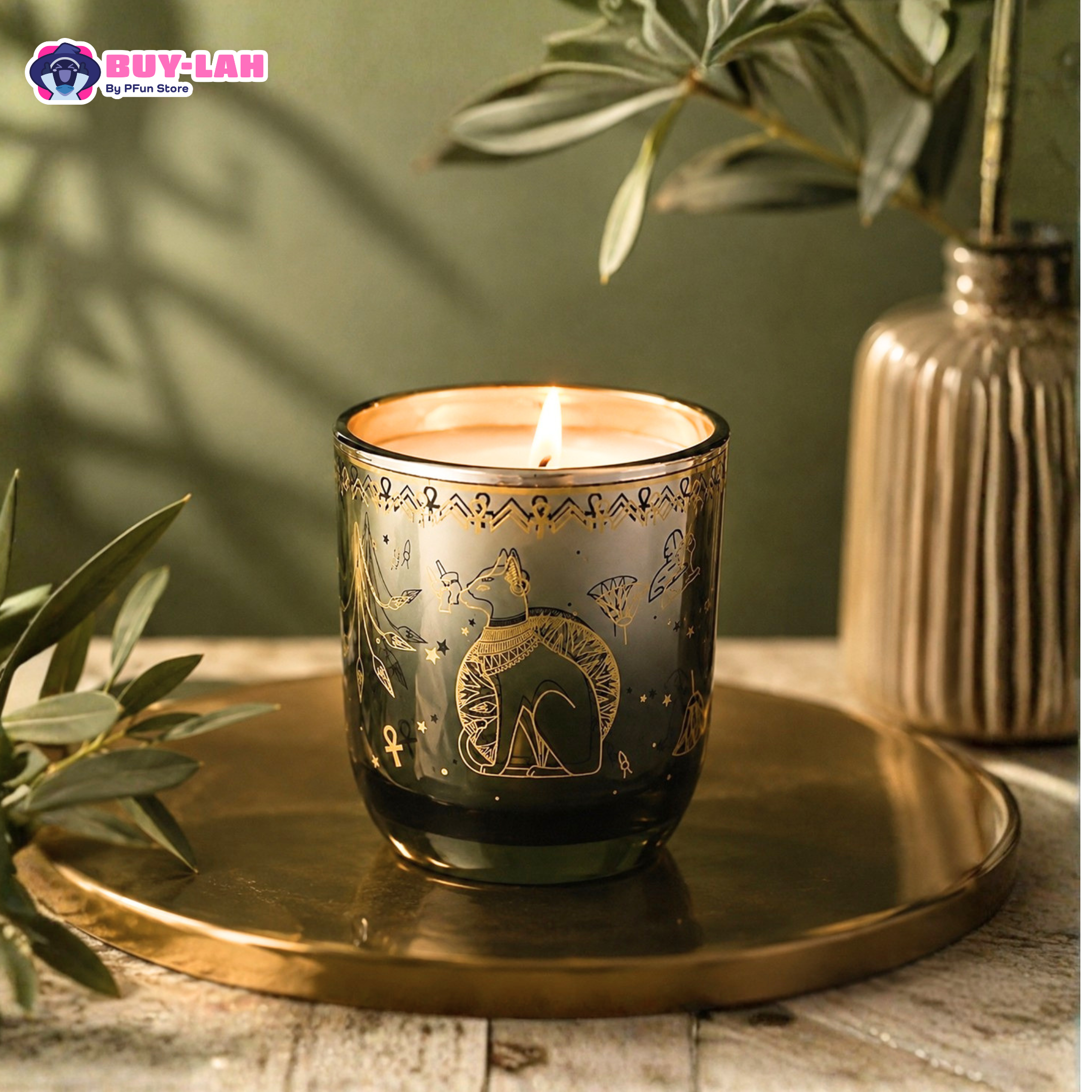 British Museum — Green Scented Candle Gift Box (Anderson's Cat 24 Solar Terms)