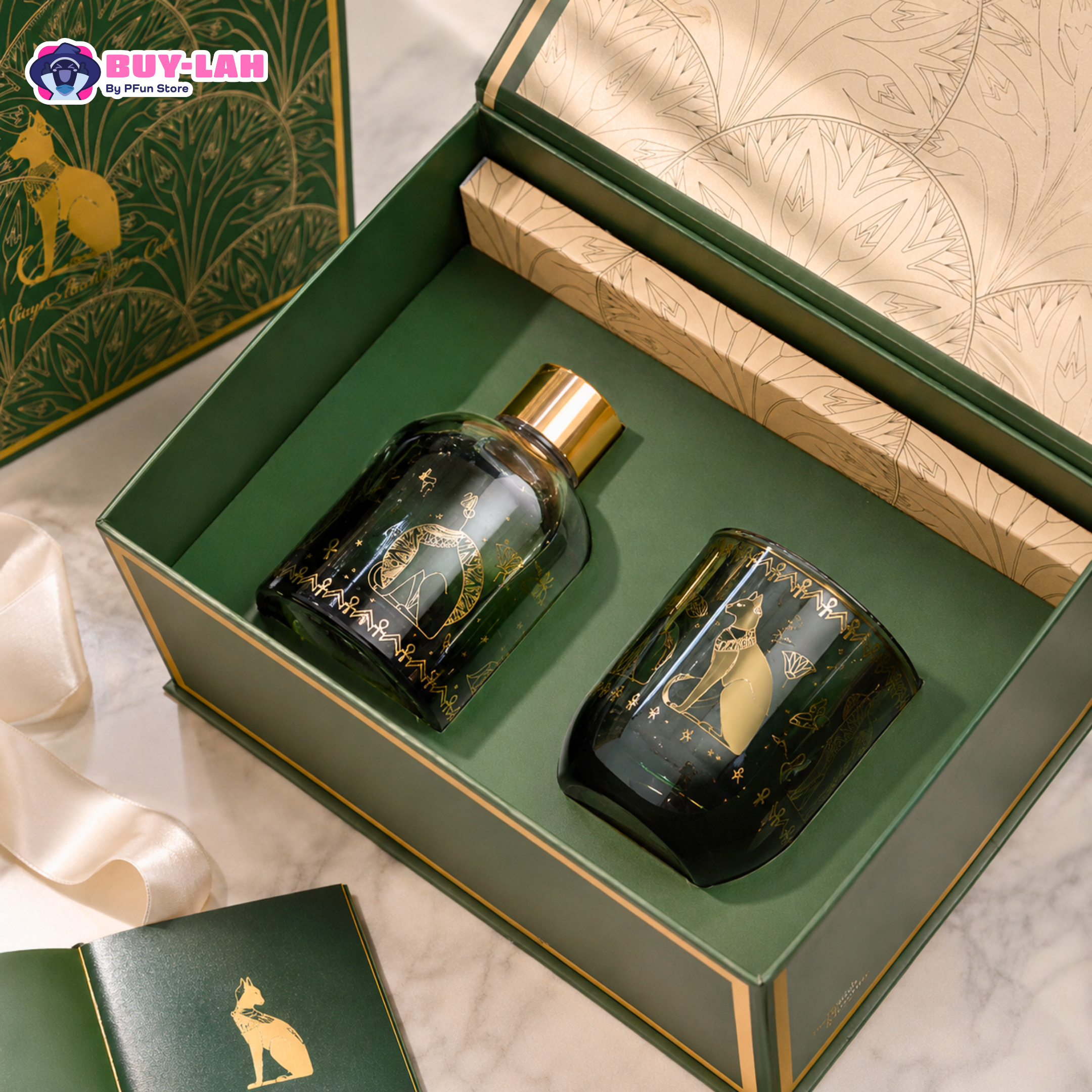British Museum — Green Scented Candle Gift Box (Anderson's Cat 24 Solar Terms)