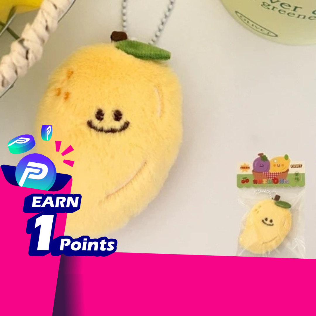 🍓🍌 Cute Fruit Plush Keychain Charms Soft Mini Fruit Dolls