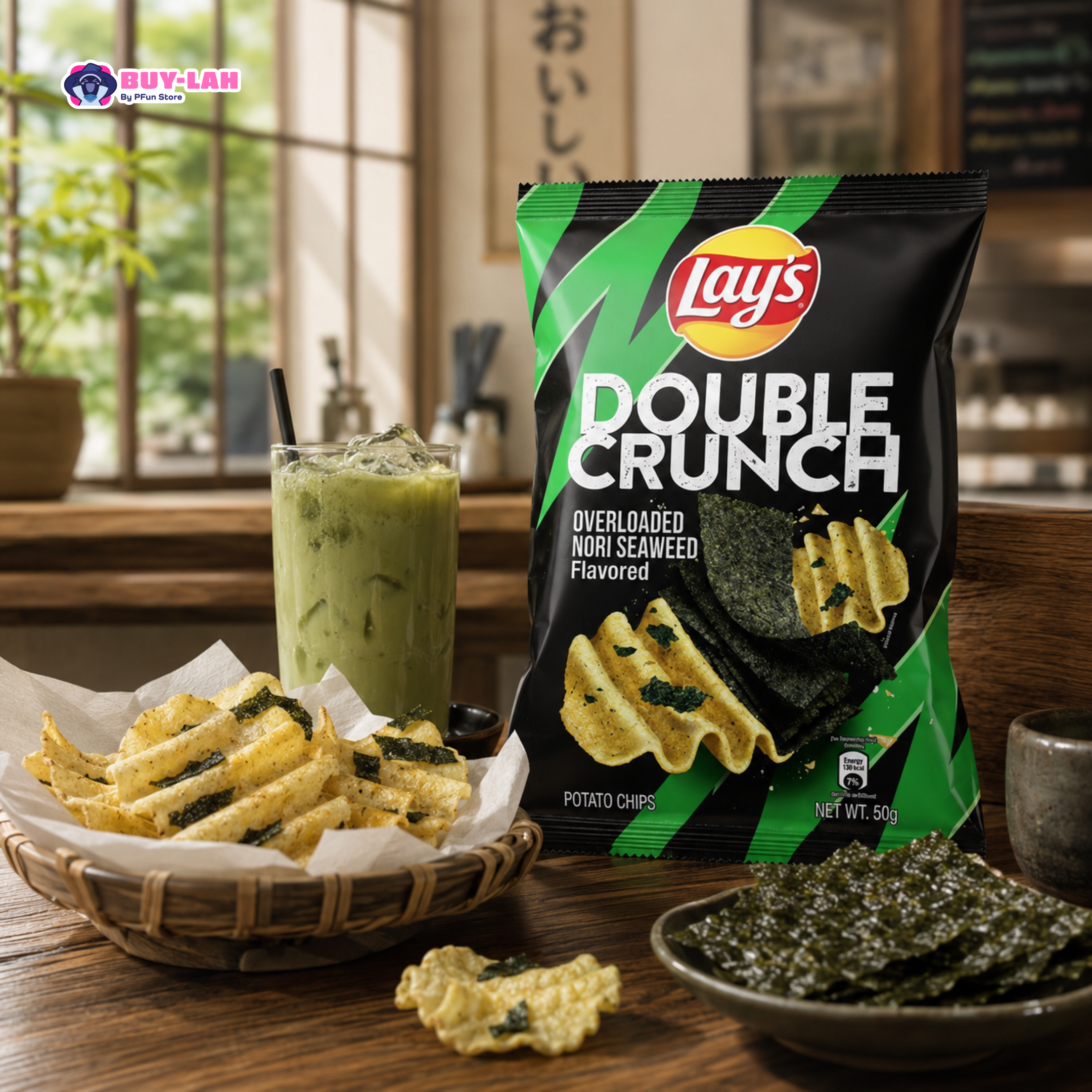  Lay's Double Crunch Overloaded Nori Seaweed Potato Chips 50g