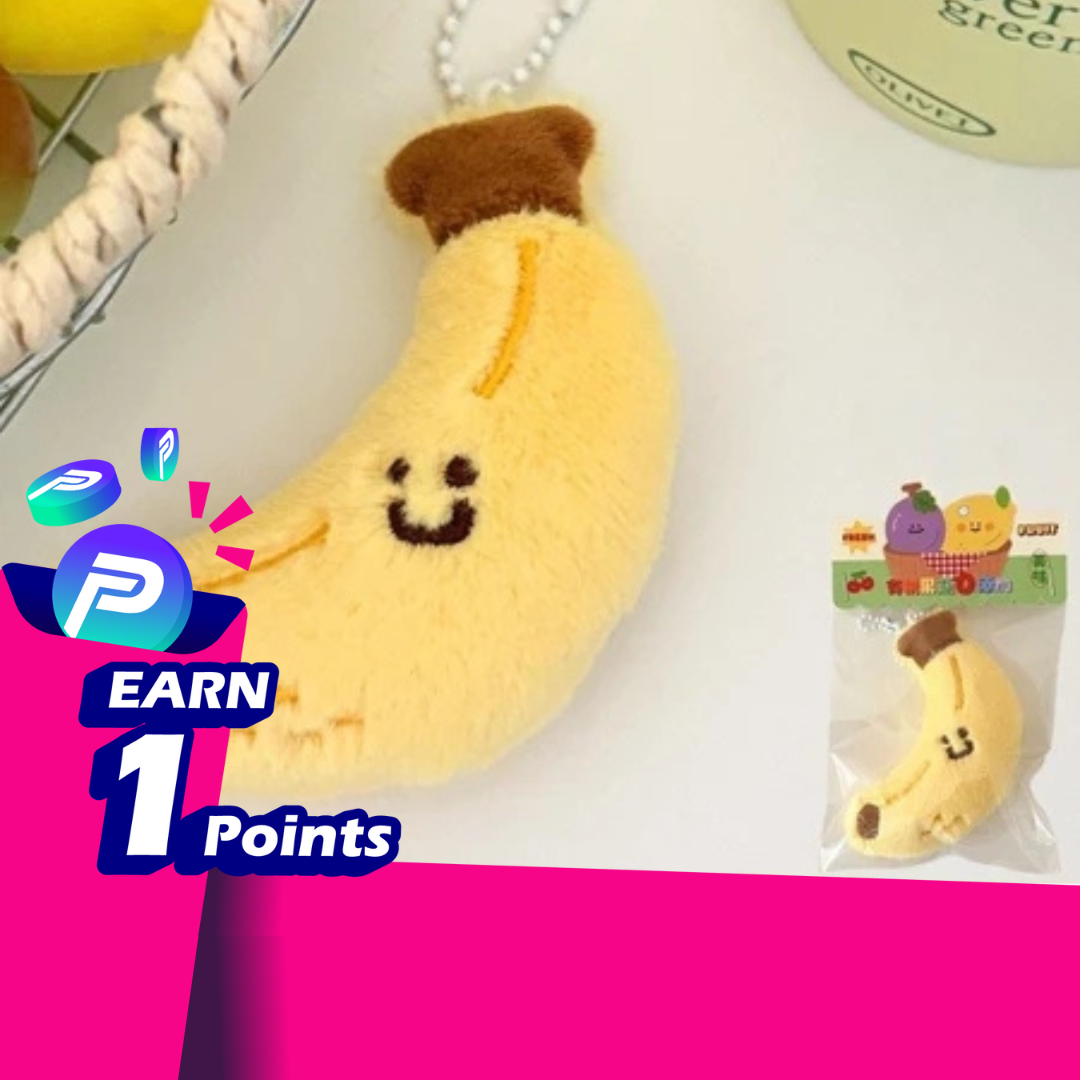 🍓🍌 Cute Fruit Plush Keychain Charms Soft Mini Fruit Dolls