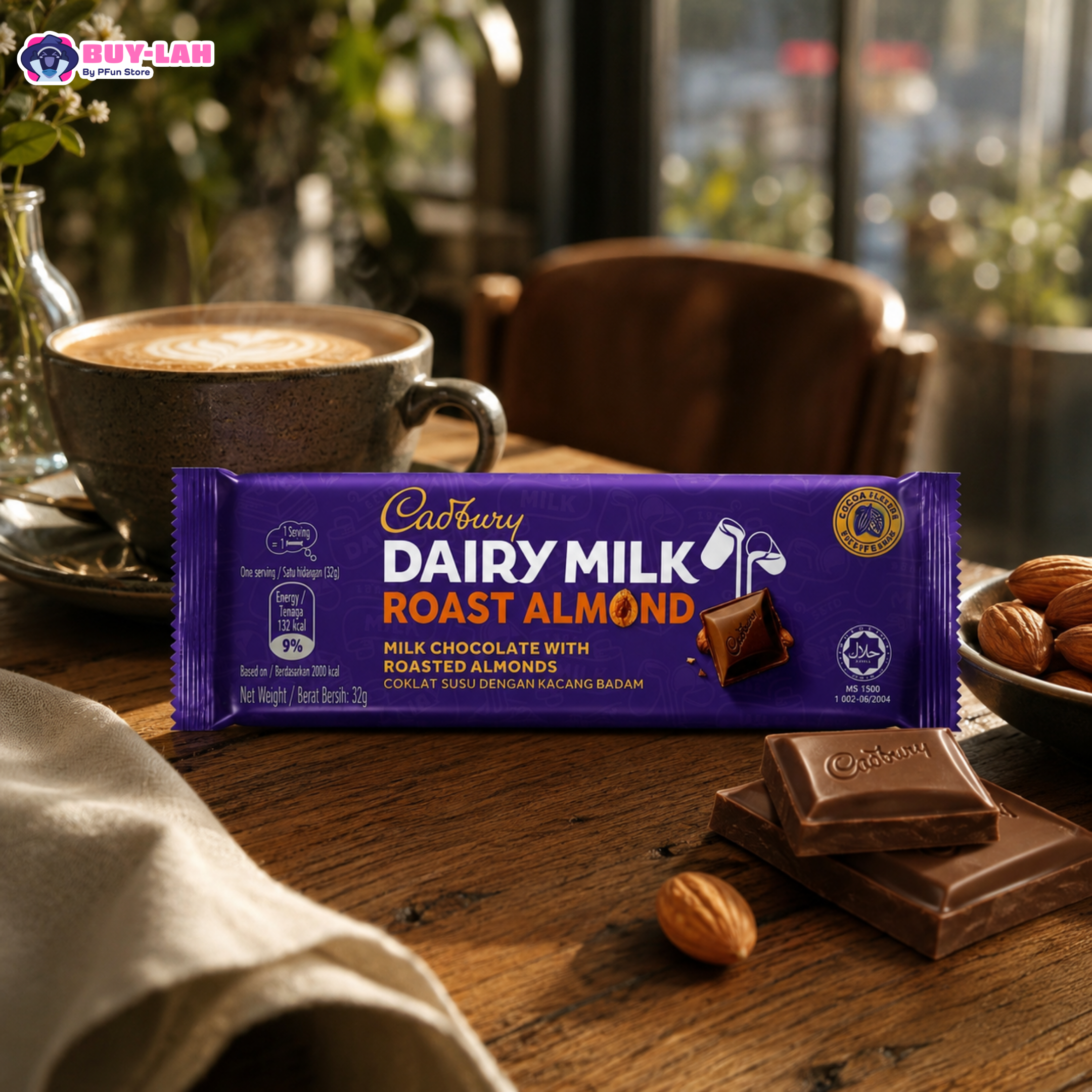 Cadbury Dairy Milk 34g — Roasted Almond