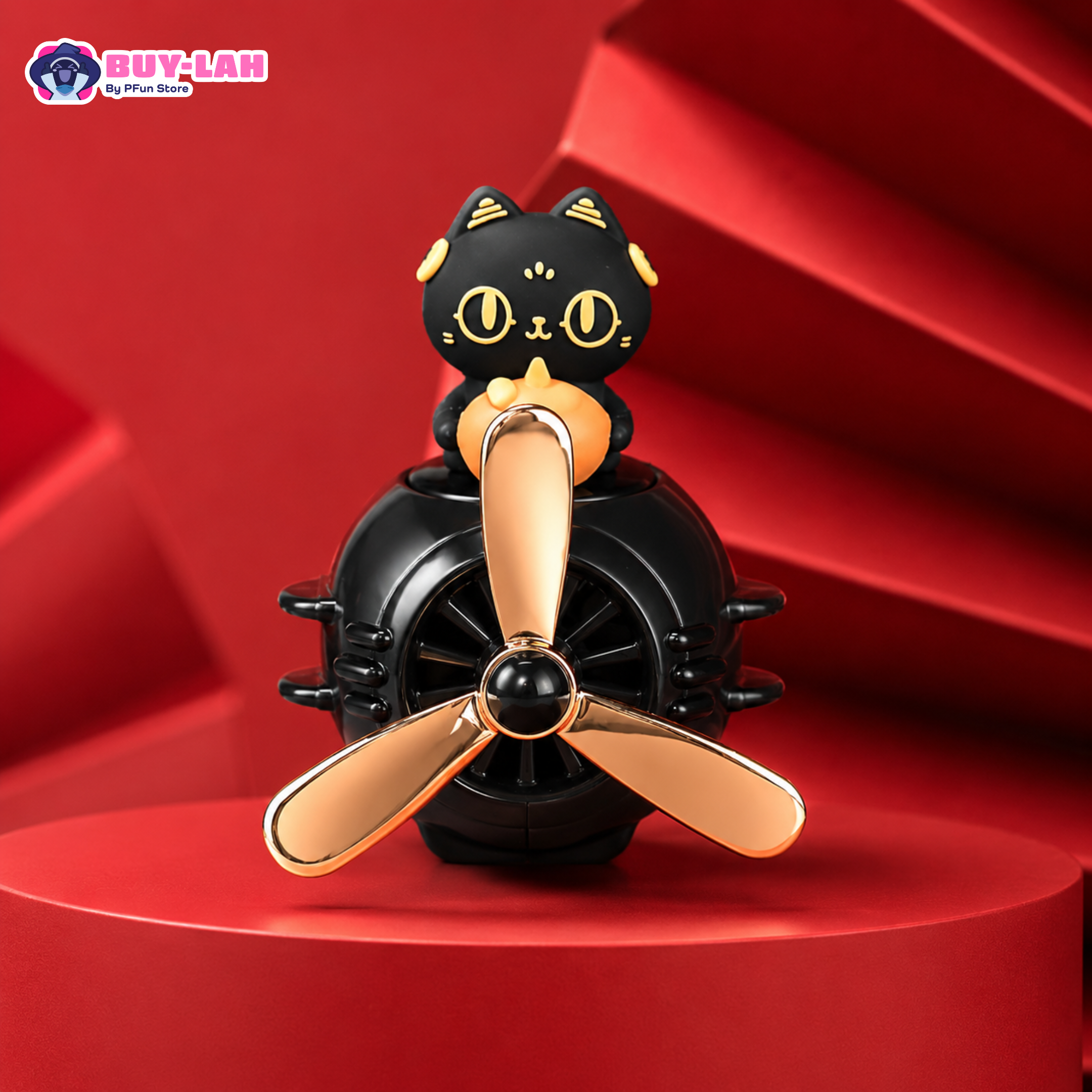 British Museum × Anderson's Cat — Mochi Cat Car Air Vent Aromatherapy Diffuser