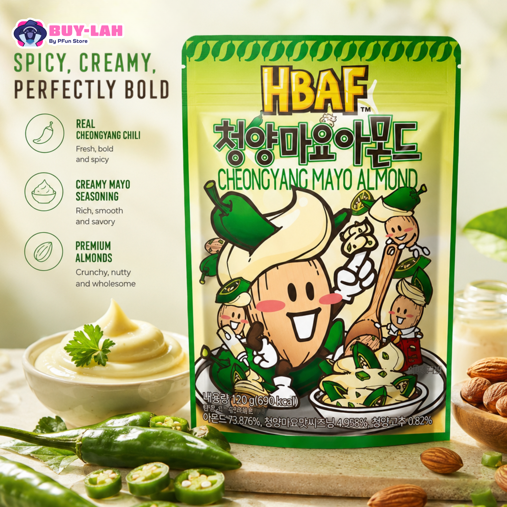 HBAF Cheongyang Mayo Almond (120g)