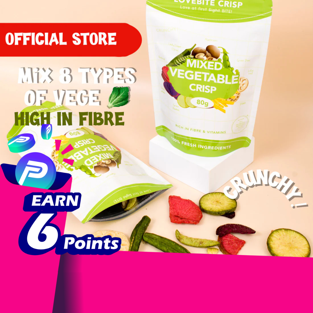 LoveBite Crisp Freeze dried Mix 8 Vegetable crisp🥬 [80G] 