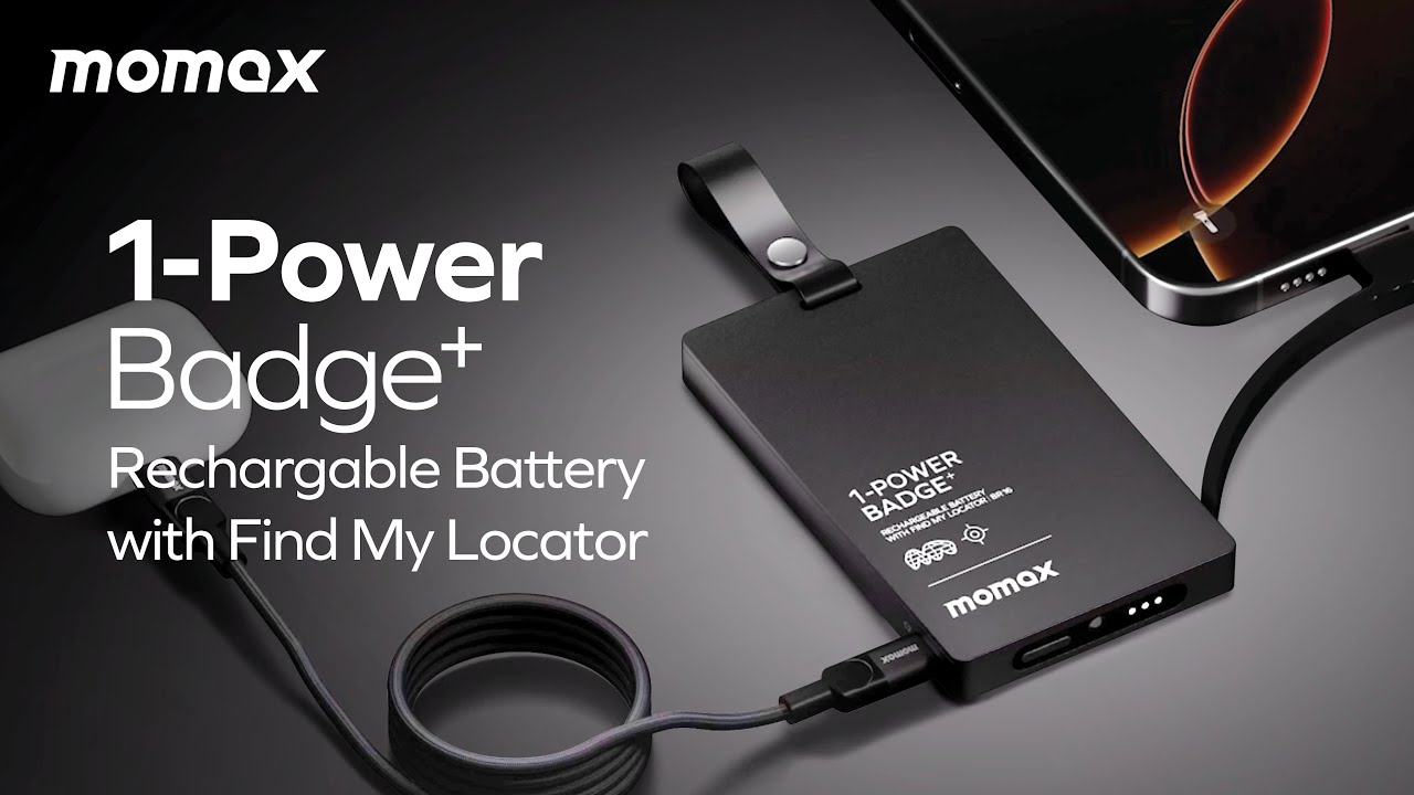Momax 1-Power Badge+ Emergency Power Bank with Find My Locator