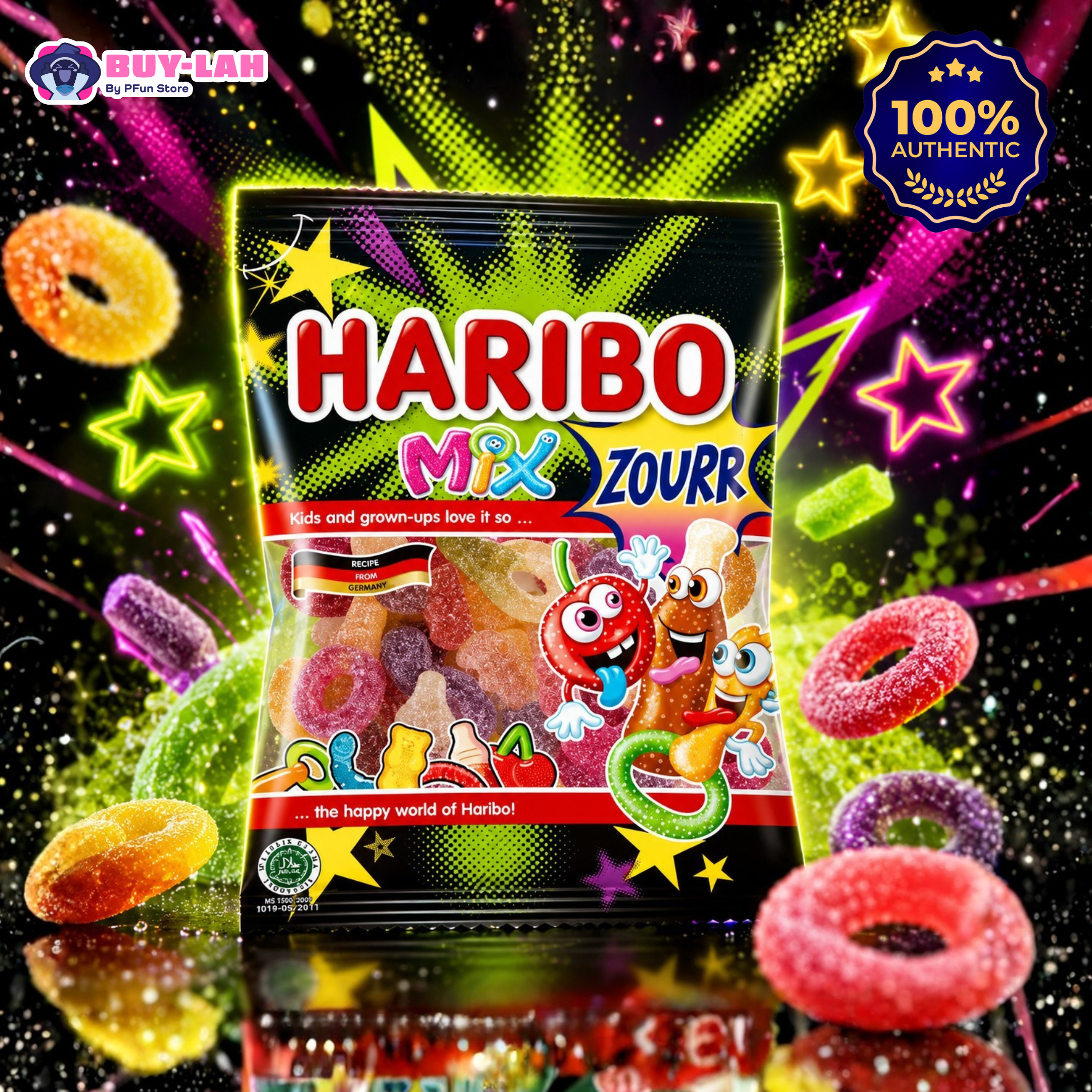 HARIBO Zourr Mix Gummy Candy — Sour Mix