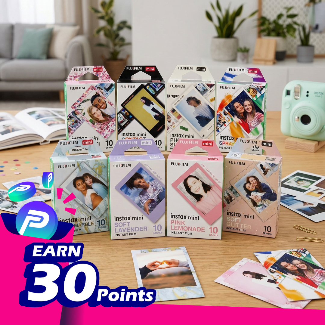 Fujifilm Instax Mini Film Bundle – Soft Lavender + 2 Mix & Match Designs