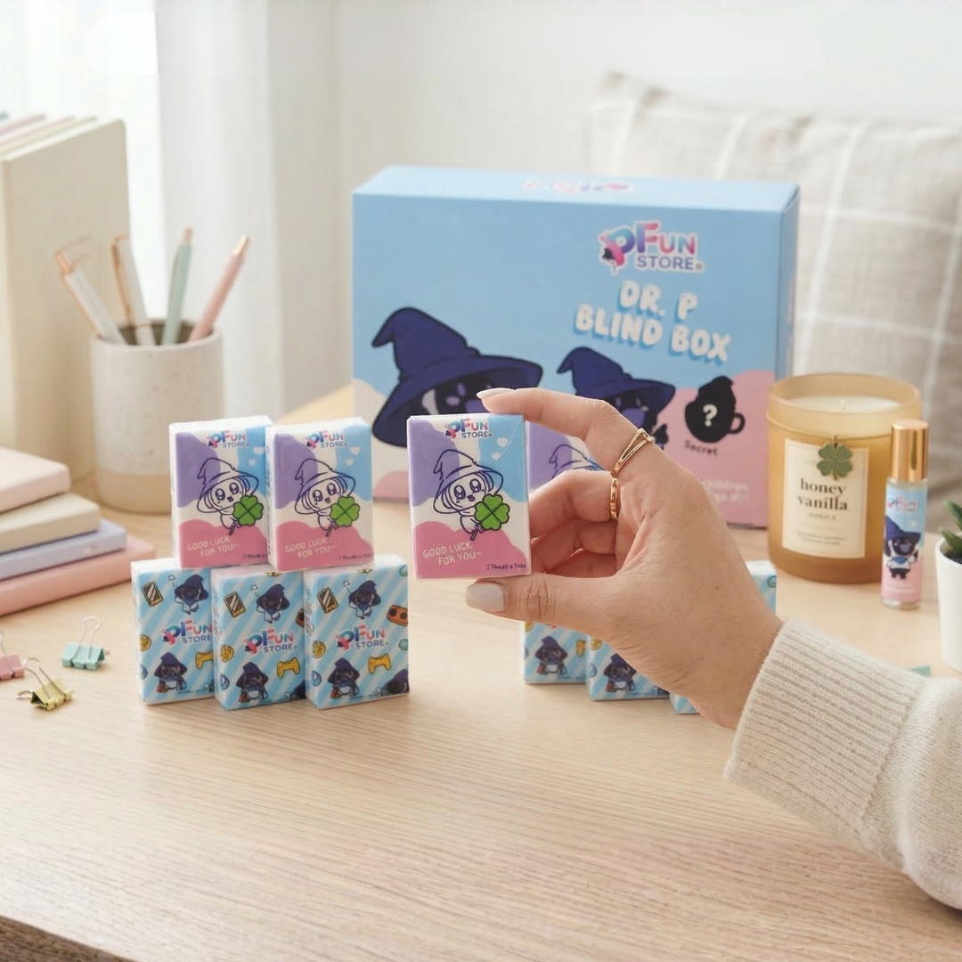 PFun Store Mini Tissue Set + Free Dr. P Magnet Blind Box