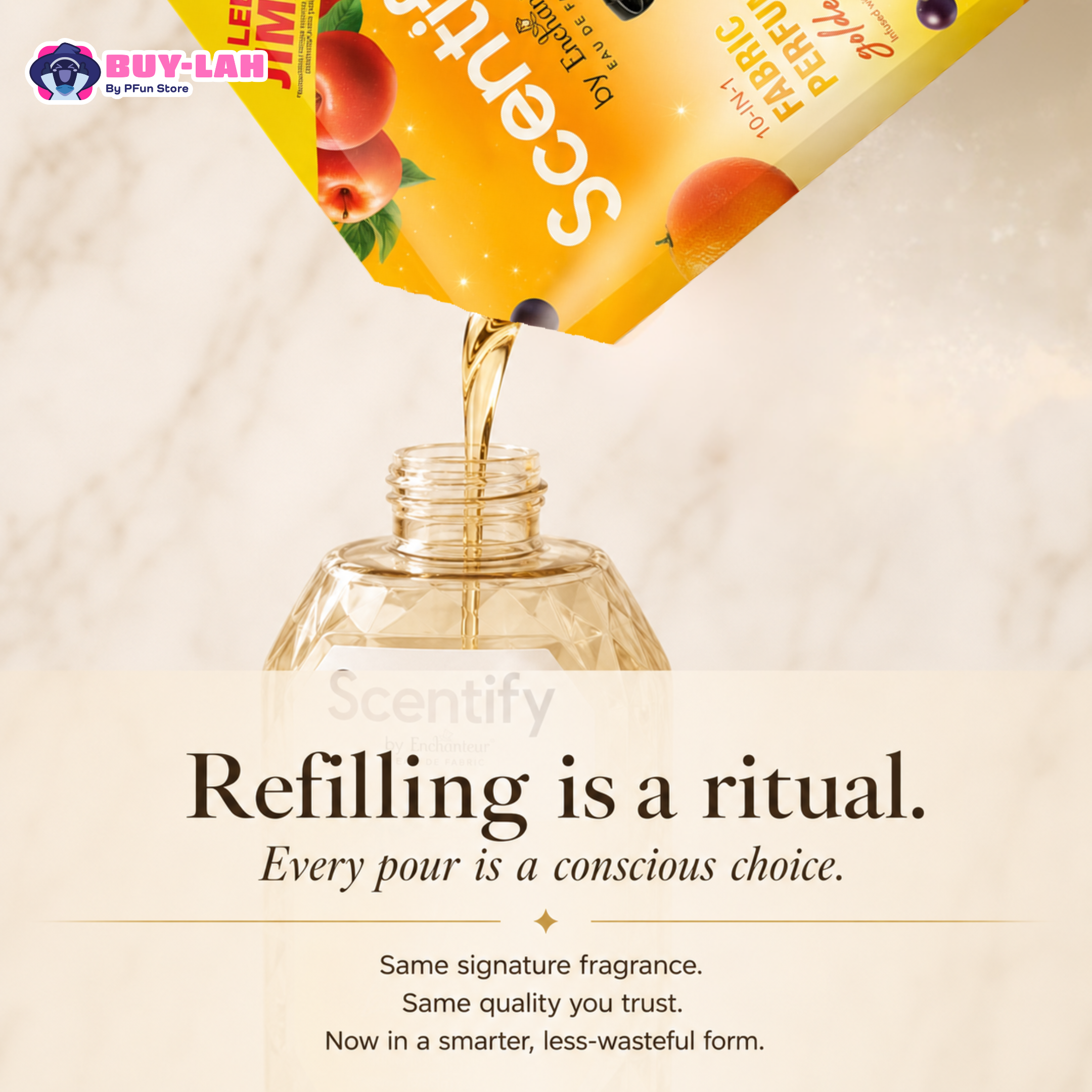 Scentify by Enchanteur 10-in-1 Fabric Perfume Refill Pack 350ml | 2 for RM12.90