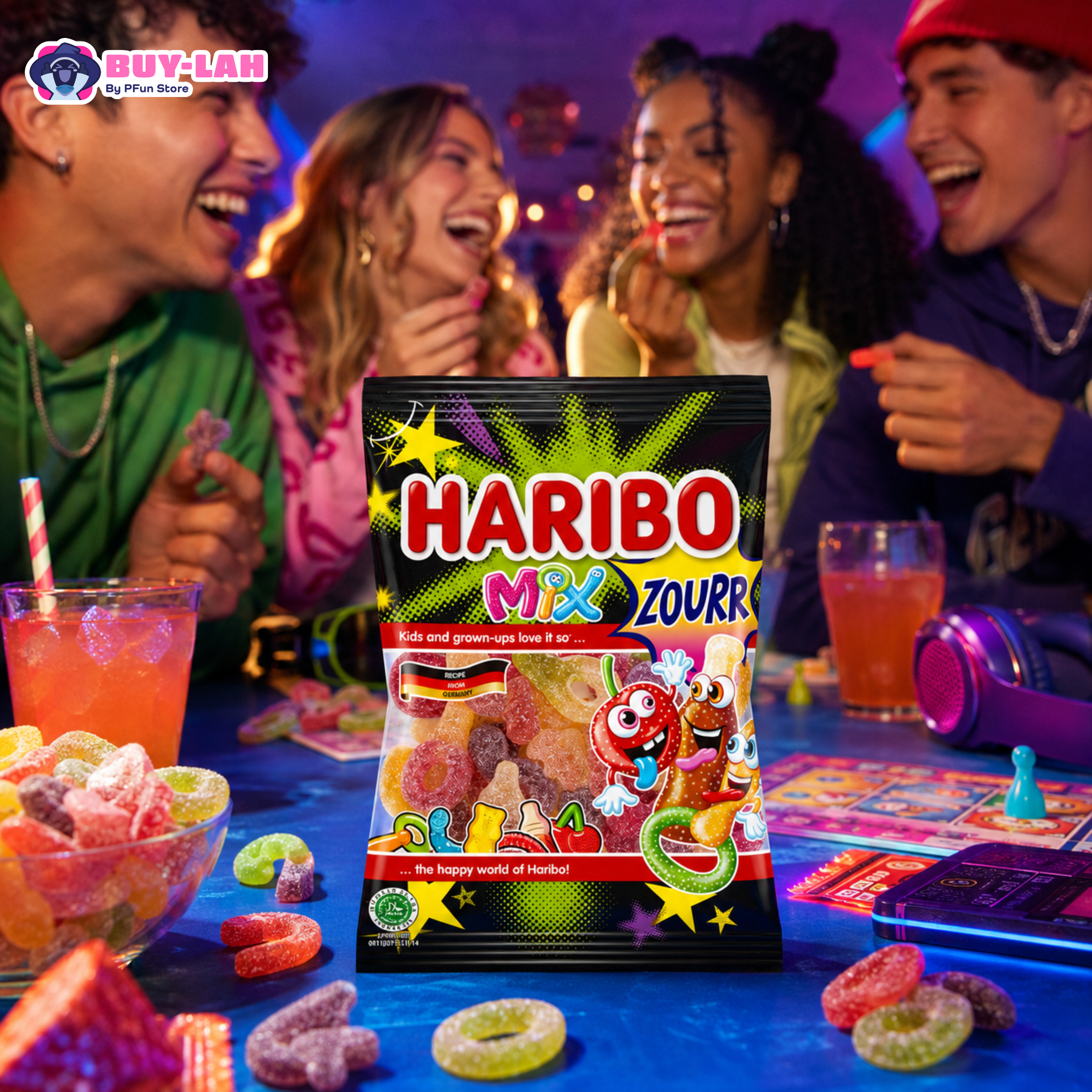HARIBO Zourr Mix Gummy Candy — Sour Mix