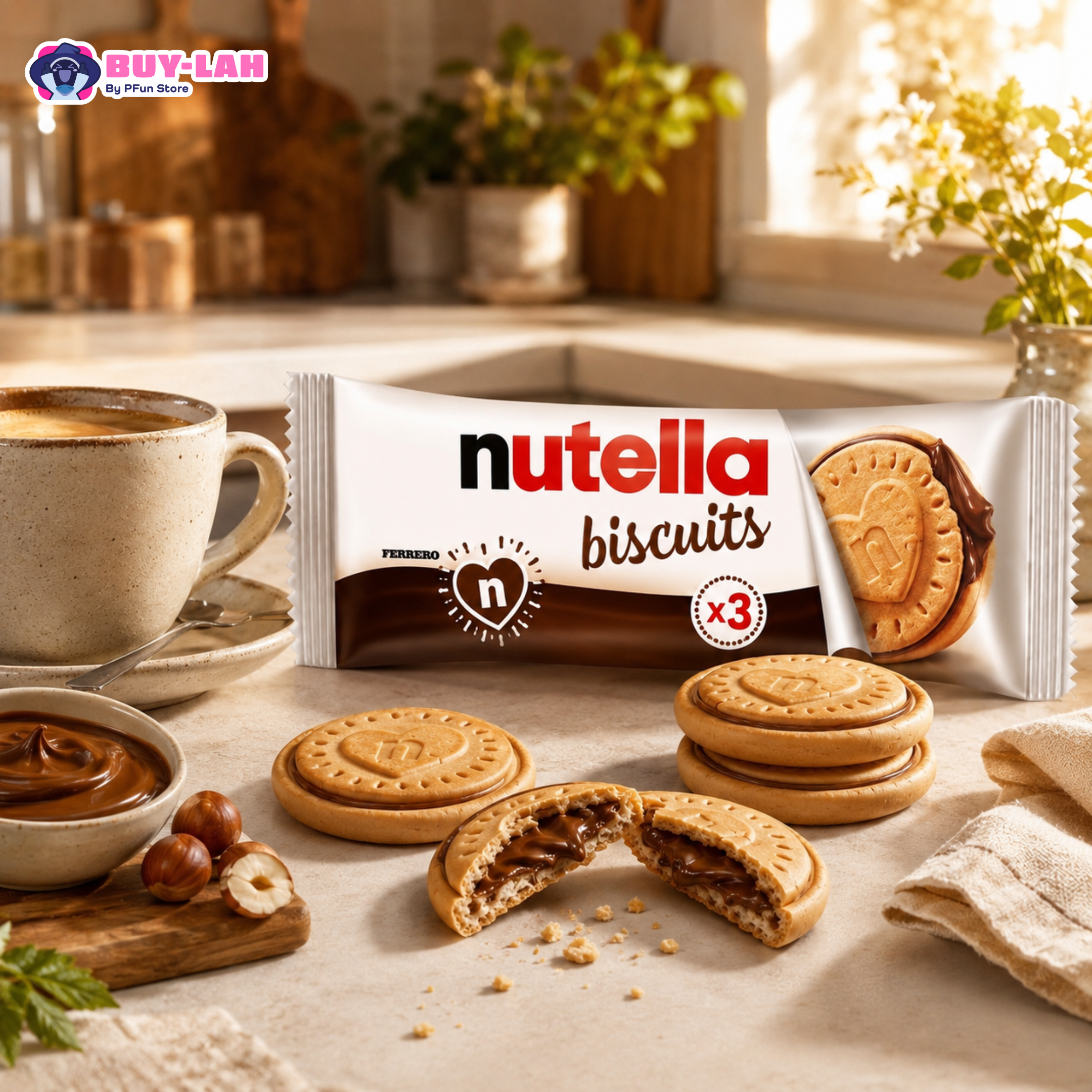 Nutella Biscuits by Ferrero — 3 Pieces Pack