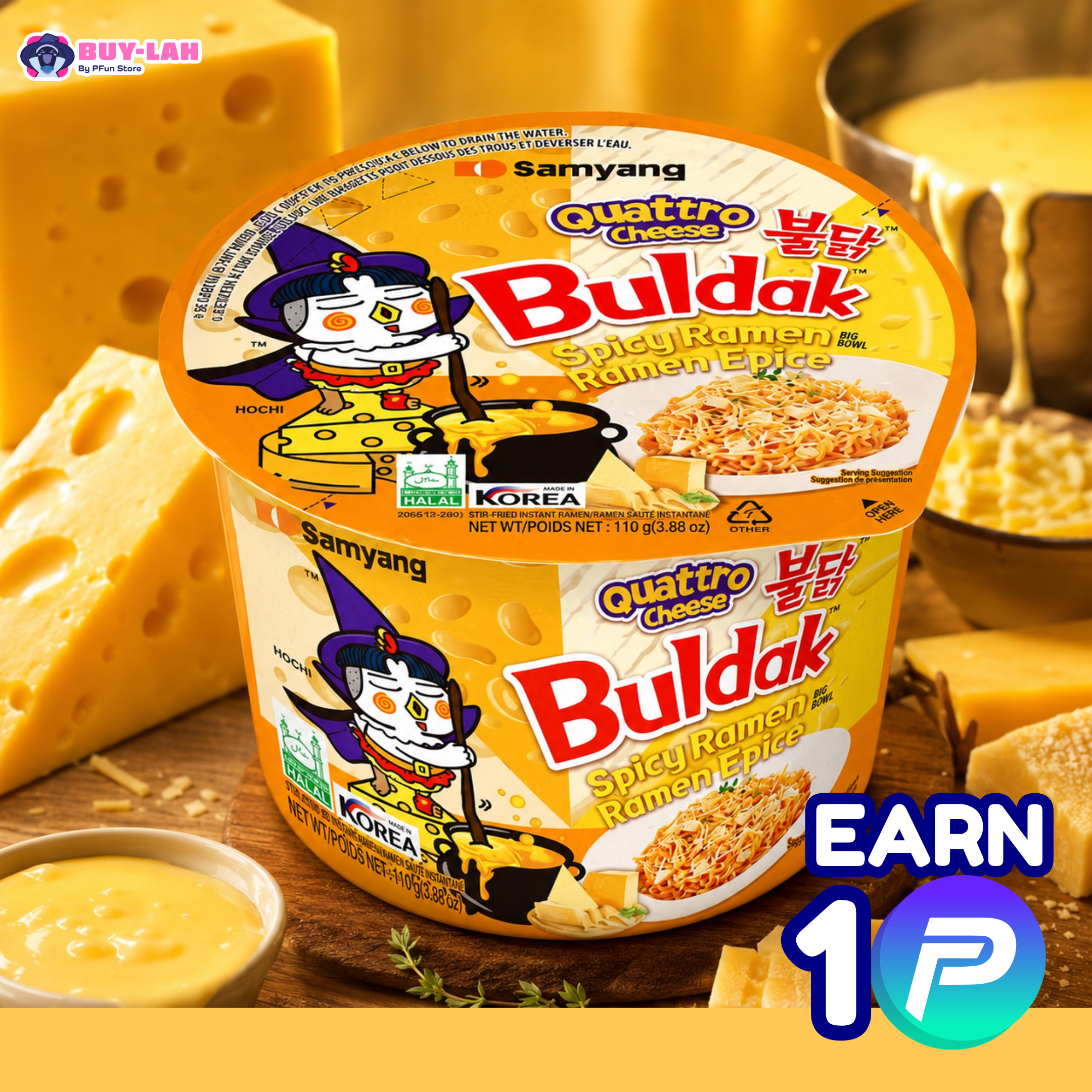 Samyang Buldak Quattro Cheese Big Bowl 110g