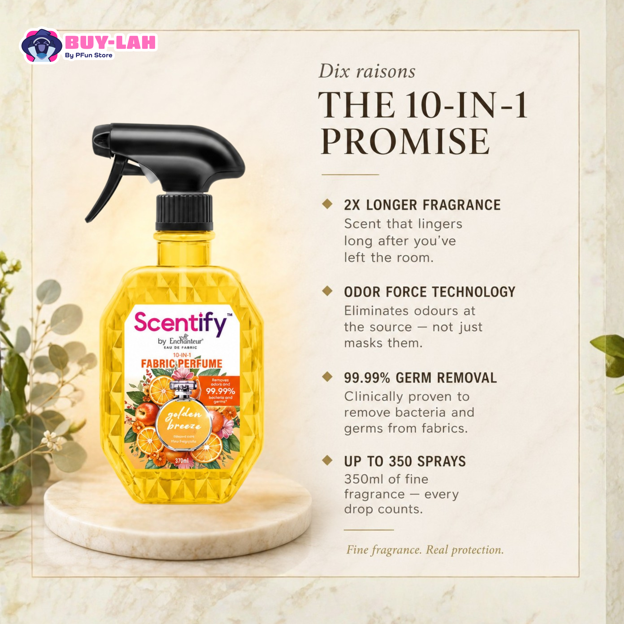 Scentify by Enchanteur 10-in-1 Fabric Perfume 350ml |2 for RM12.90 