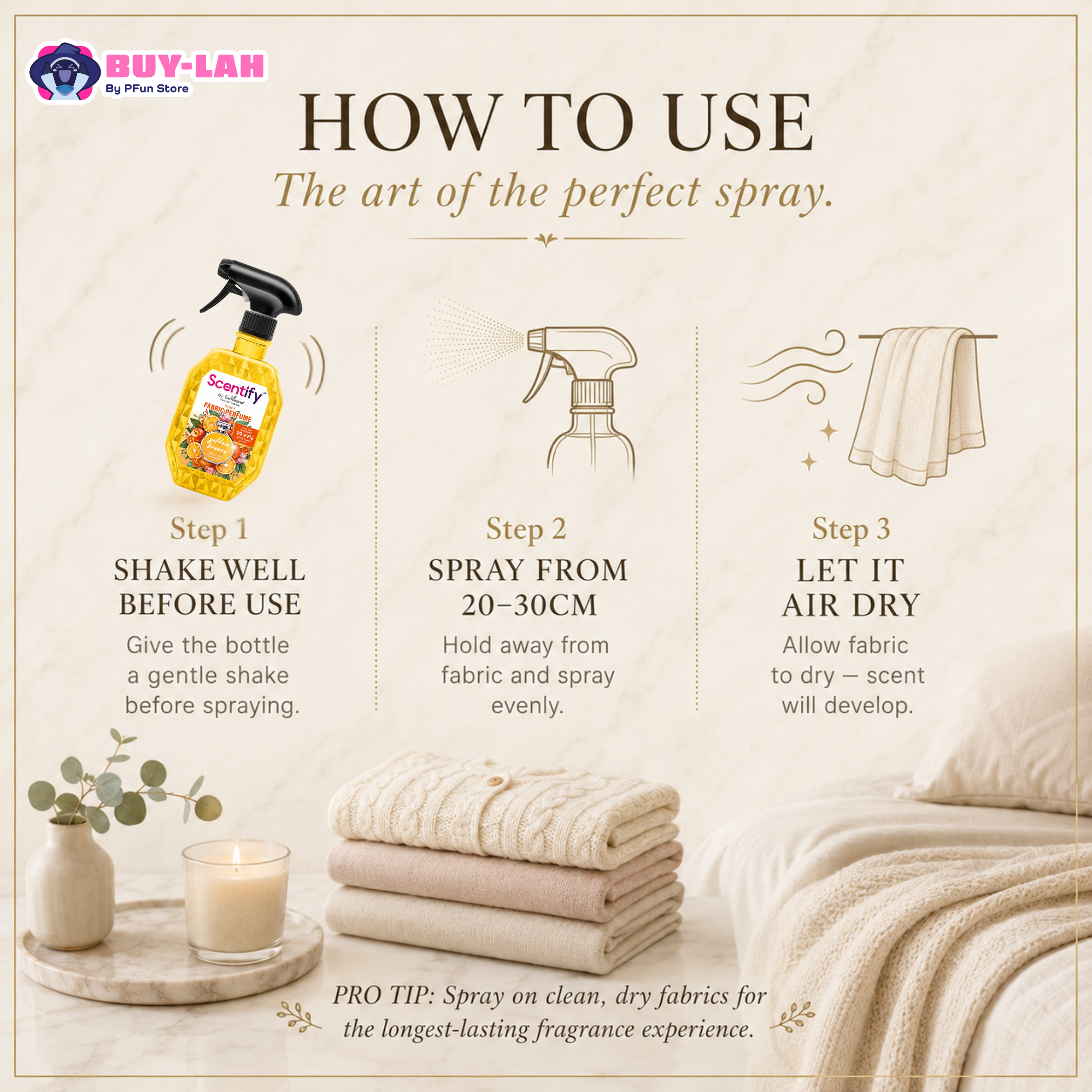 Scentify by Enchanteur 10-in-1 Fabric Perfume 350ml |2 for RM12.90 